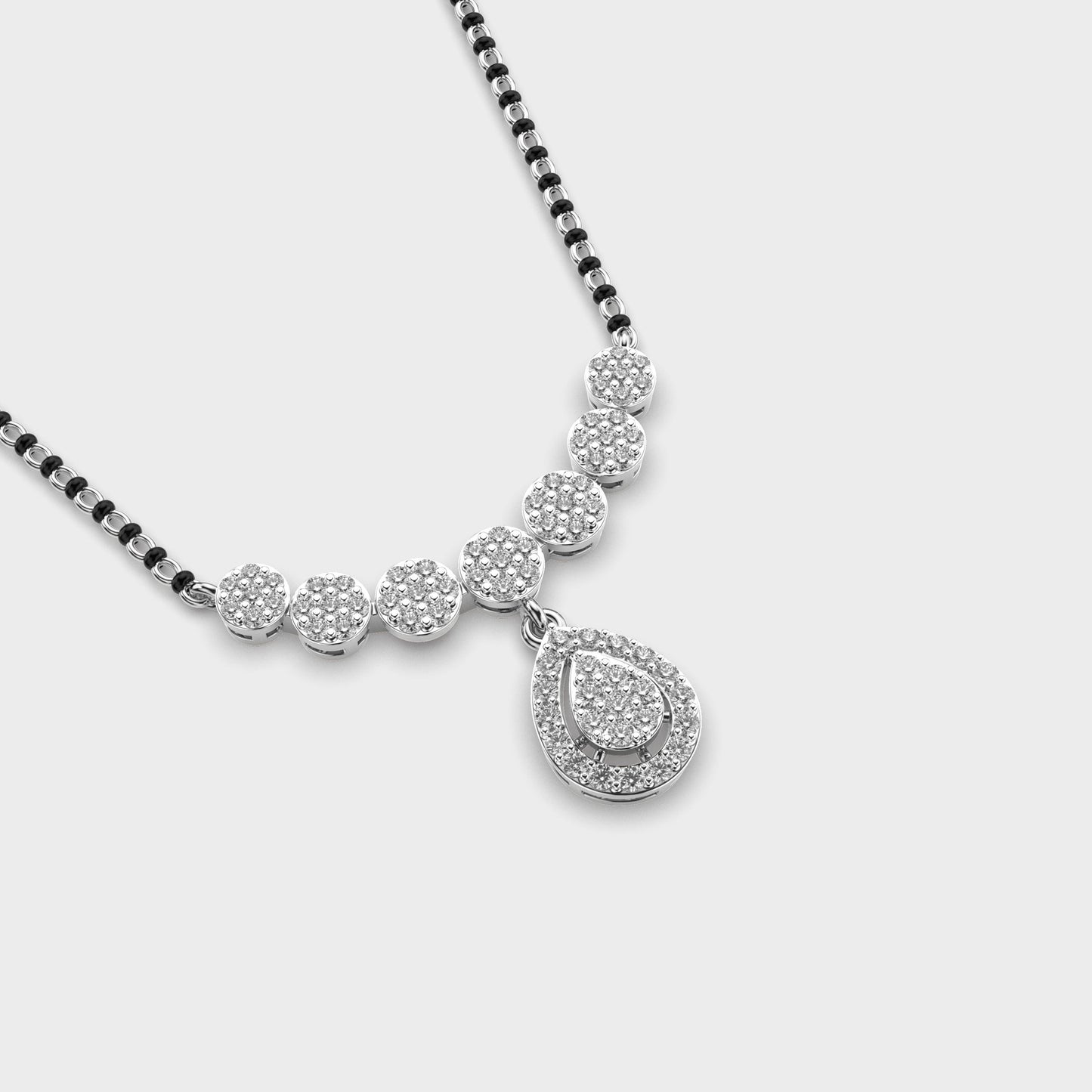 graceful drop mangalsutra pendant