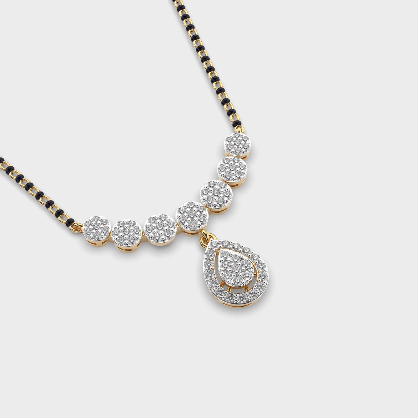 graceful drop mangalsutra pendant