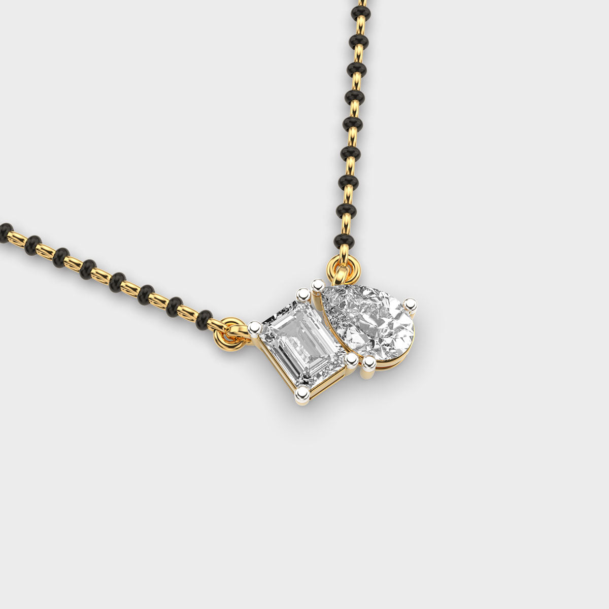 axisglow geometric diamond pendant