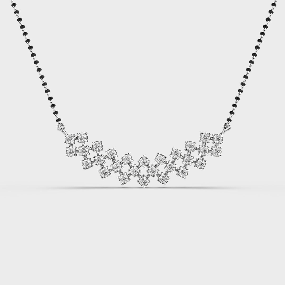 crystal halo diamond pendant (with chain)