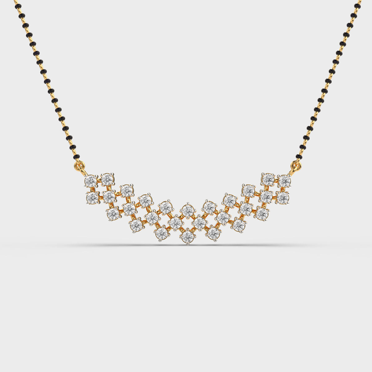 crystal halo diamond pendant (with chain)