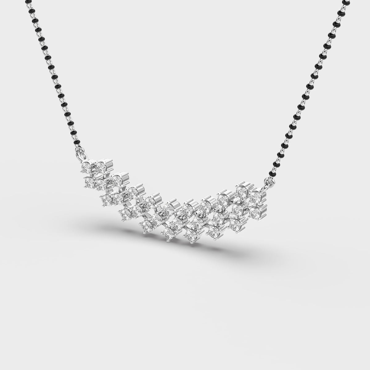 crystal halo diamond pendant (with chain)