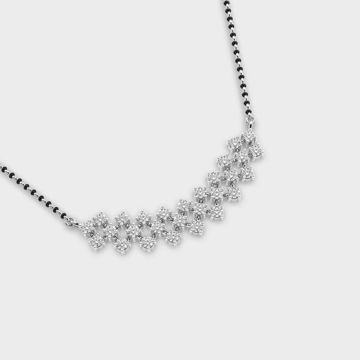 crystal halo diamond pendant (with chain)