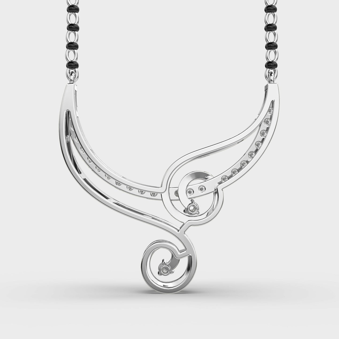 auraline spiral mangalsutra pendant