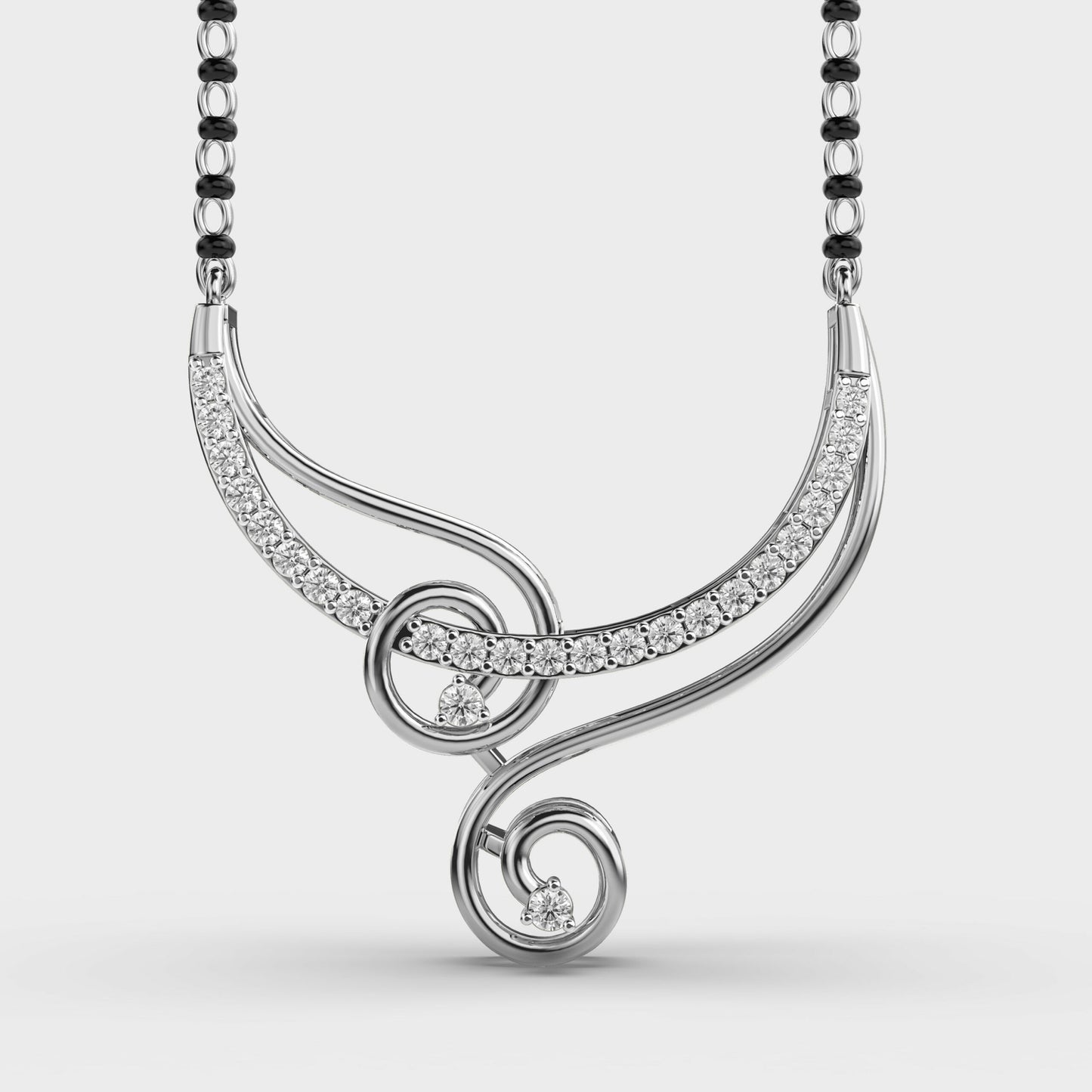 auraline spiral mangalsutra pendant