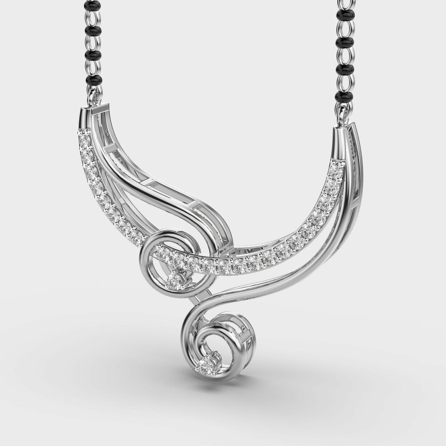 auraline spiral mangalsutra pendant