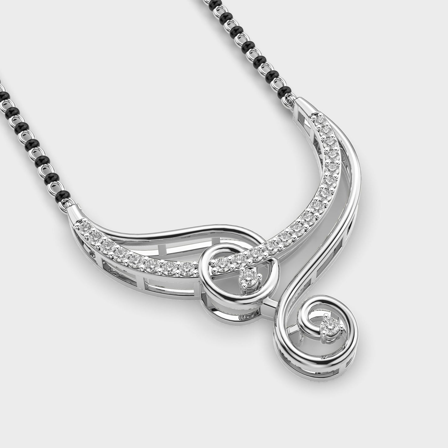 auraline spiral mangalsutra pendant