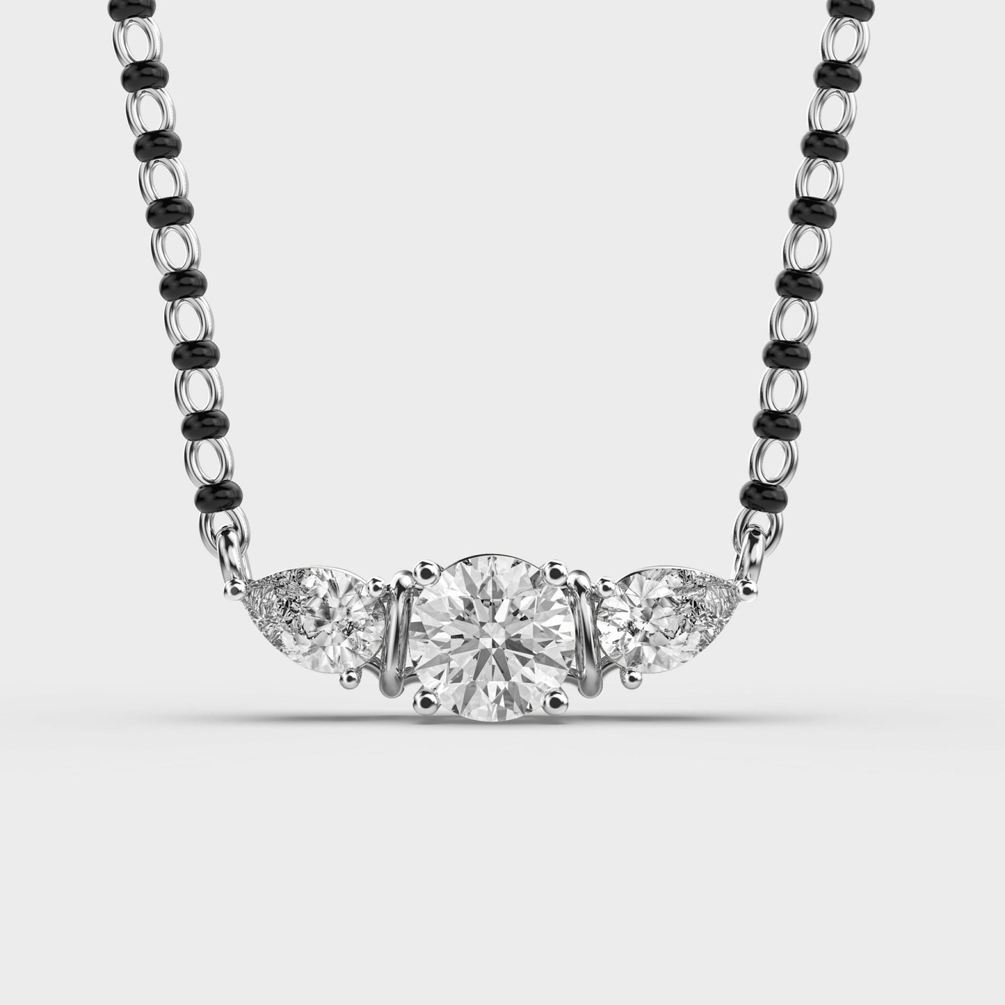 triple power diamond mangalsutra (with chain)
