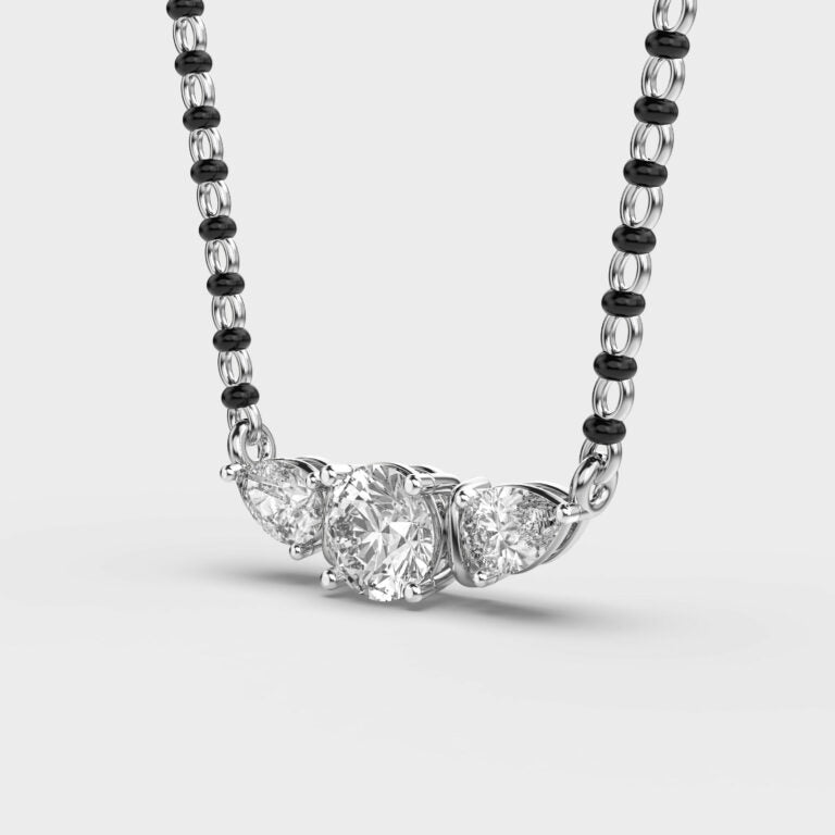 triple power diamond mangalsutra (with chain)