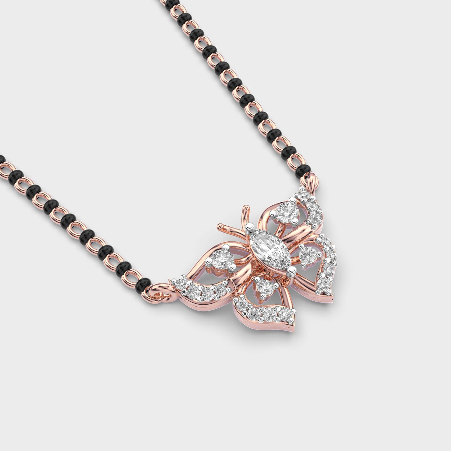 celestial flutter diamond butterfly pendant