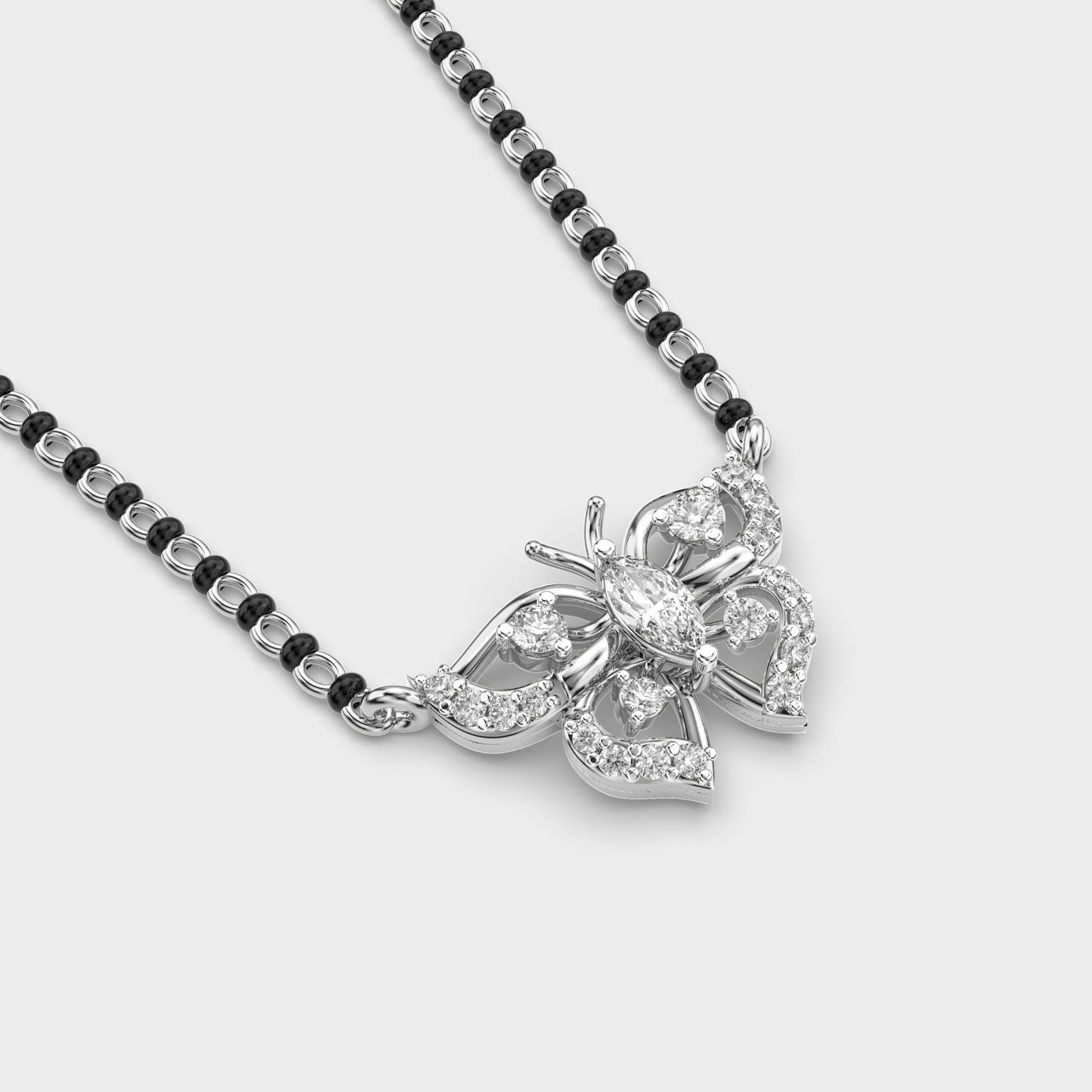 celestial flutter diamond butterfly pendant