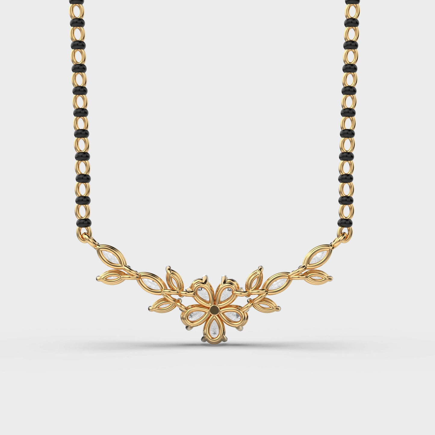 frosty glam diamond mangalsutra (with chain)