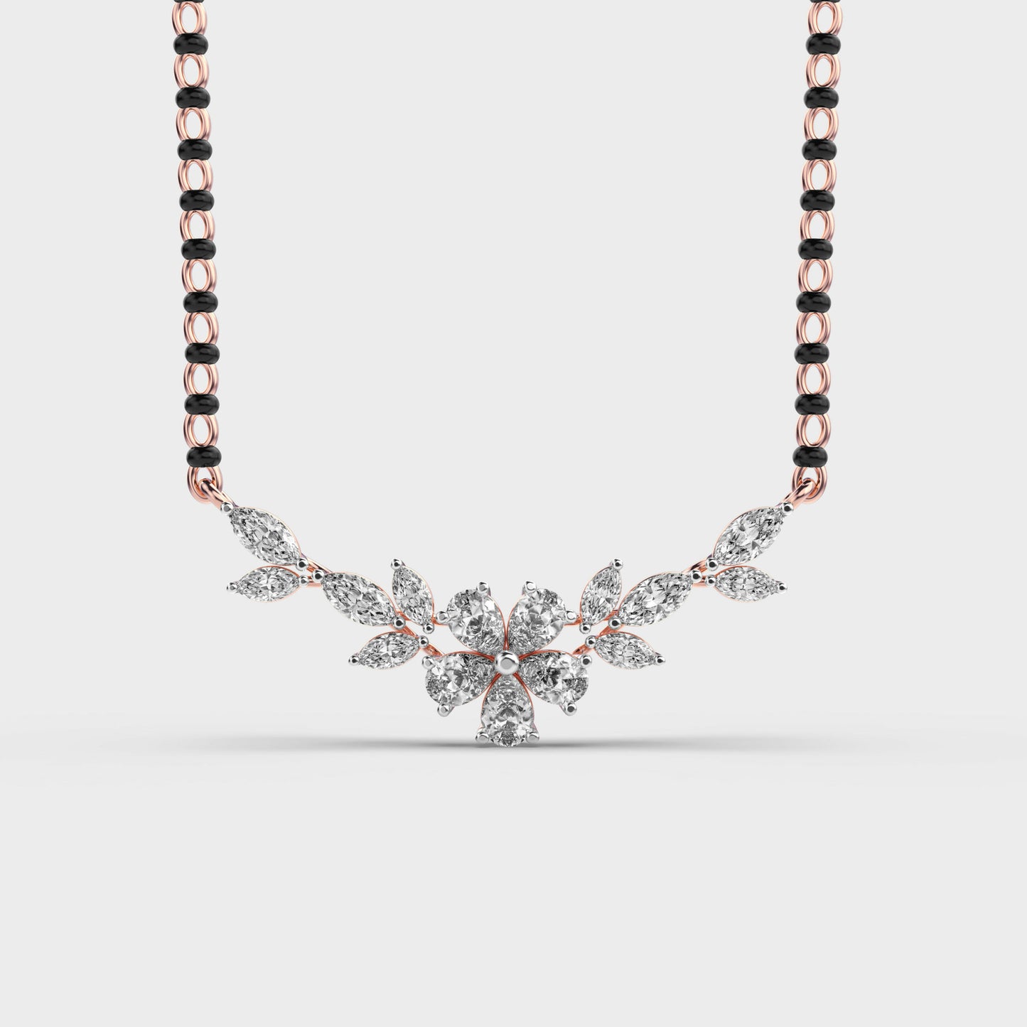 frosty glam diamond mangalsutra (with chain)