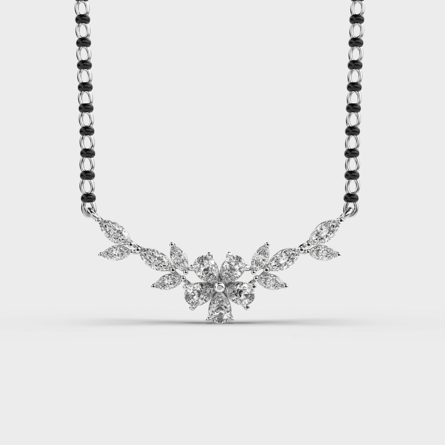 frosty glam diamond mangalsutra (with chain)