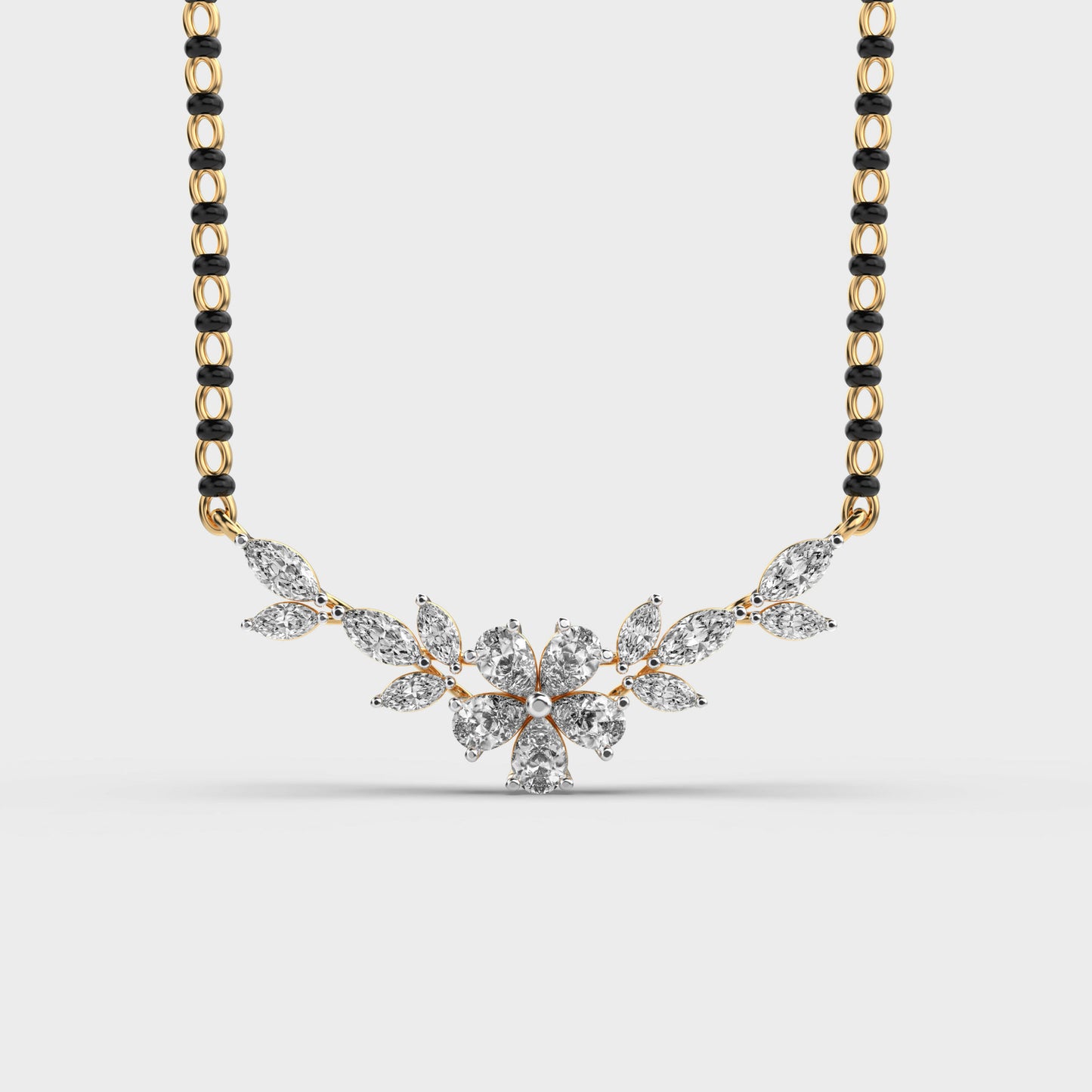 frosty glam diamond mangalsutra (with chain)