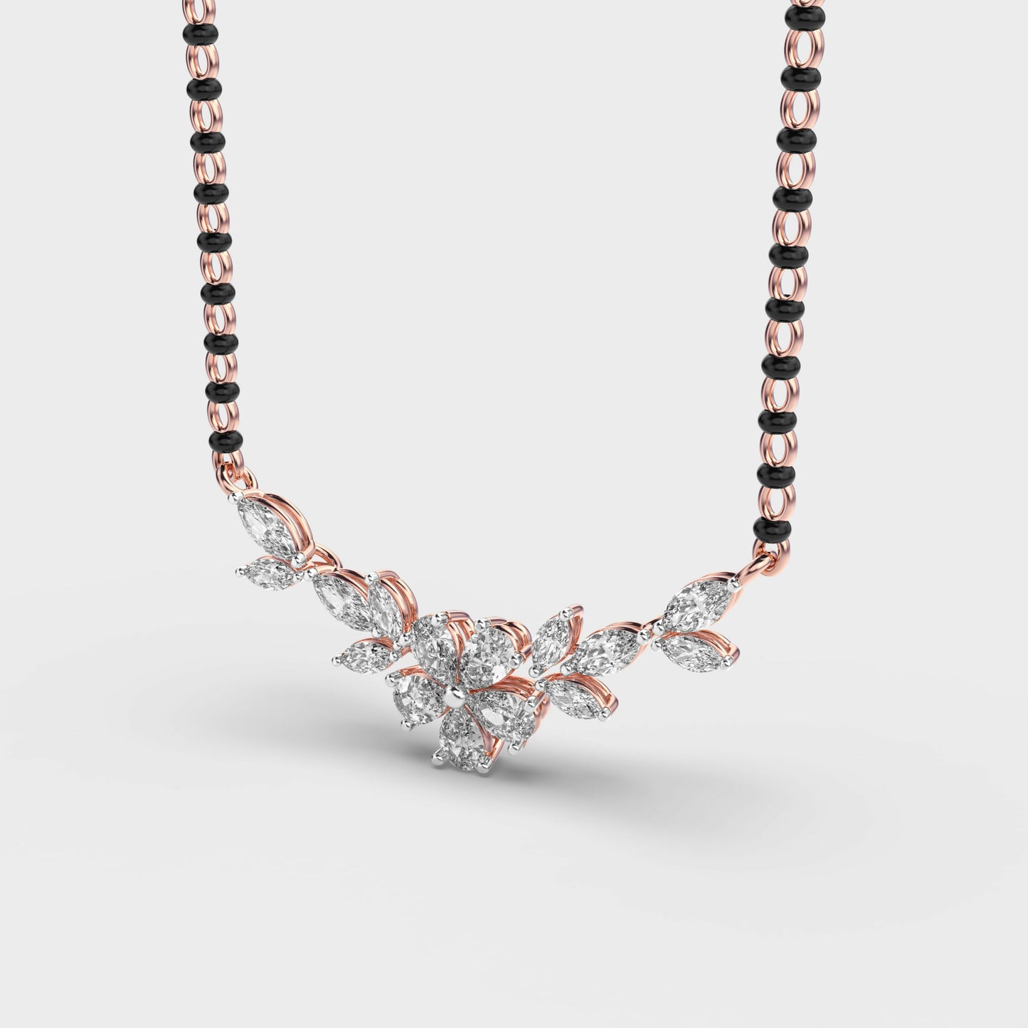 frosty glam diamond mangalsutra (with chain)