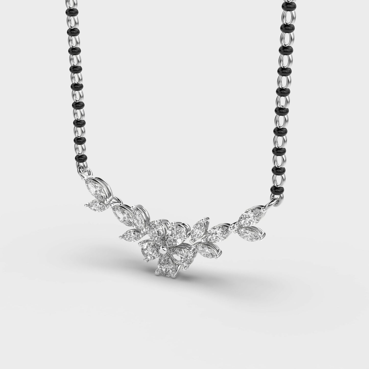 frosty glam diamond mangalsutra (with chain)