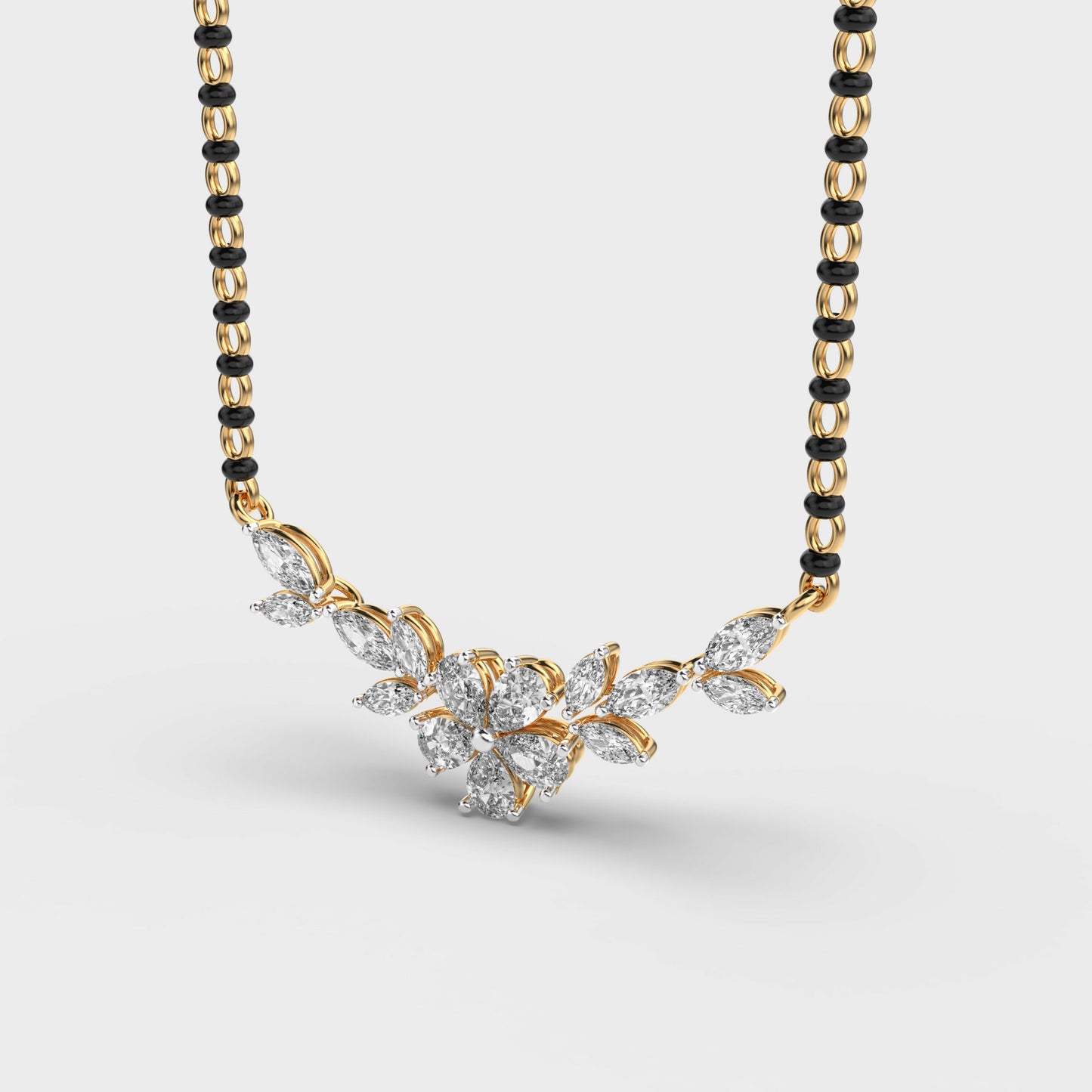 frosty glam diamond mangalsutra (with chain)
