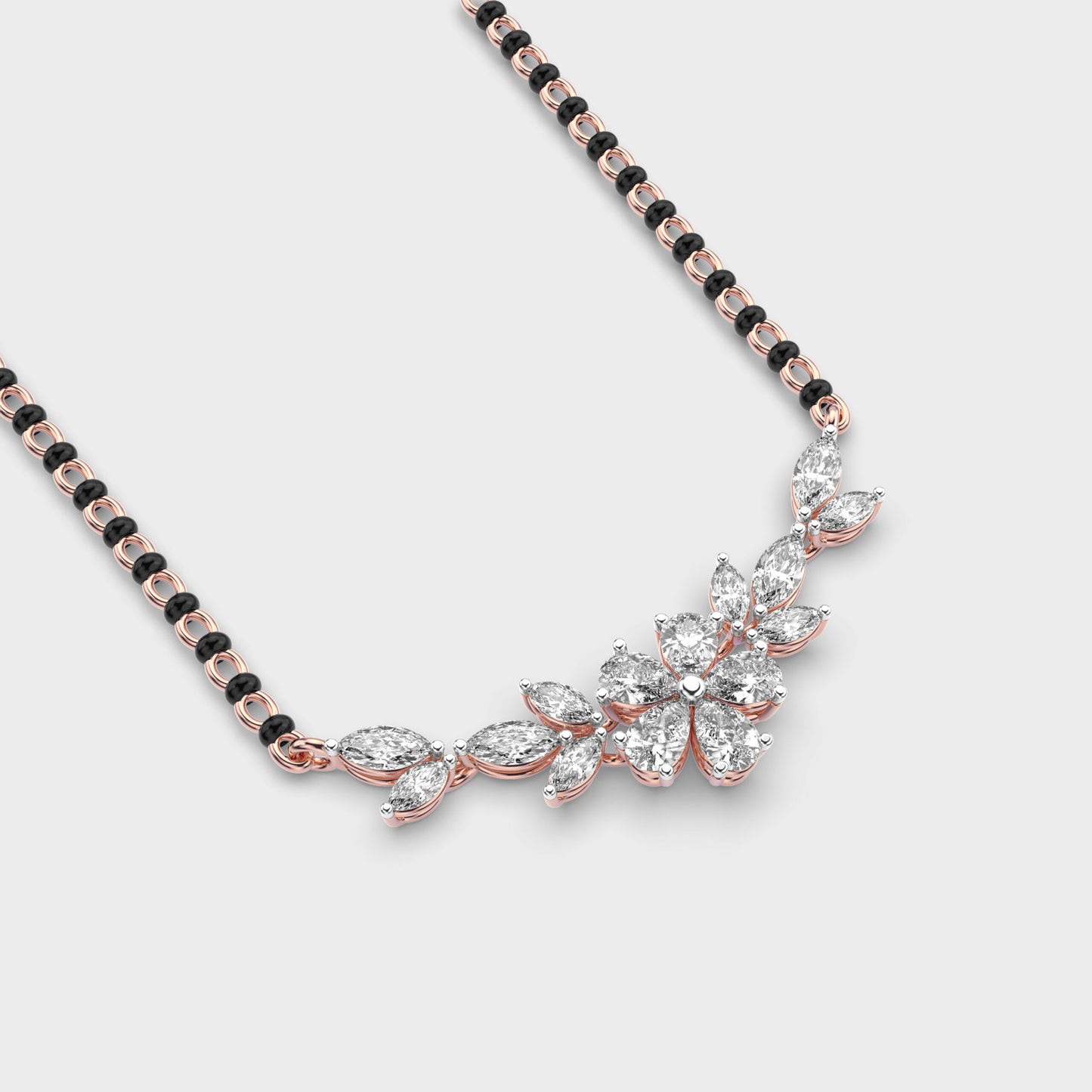 frosty glam diamond mangalsutra (with chain)