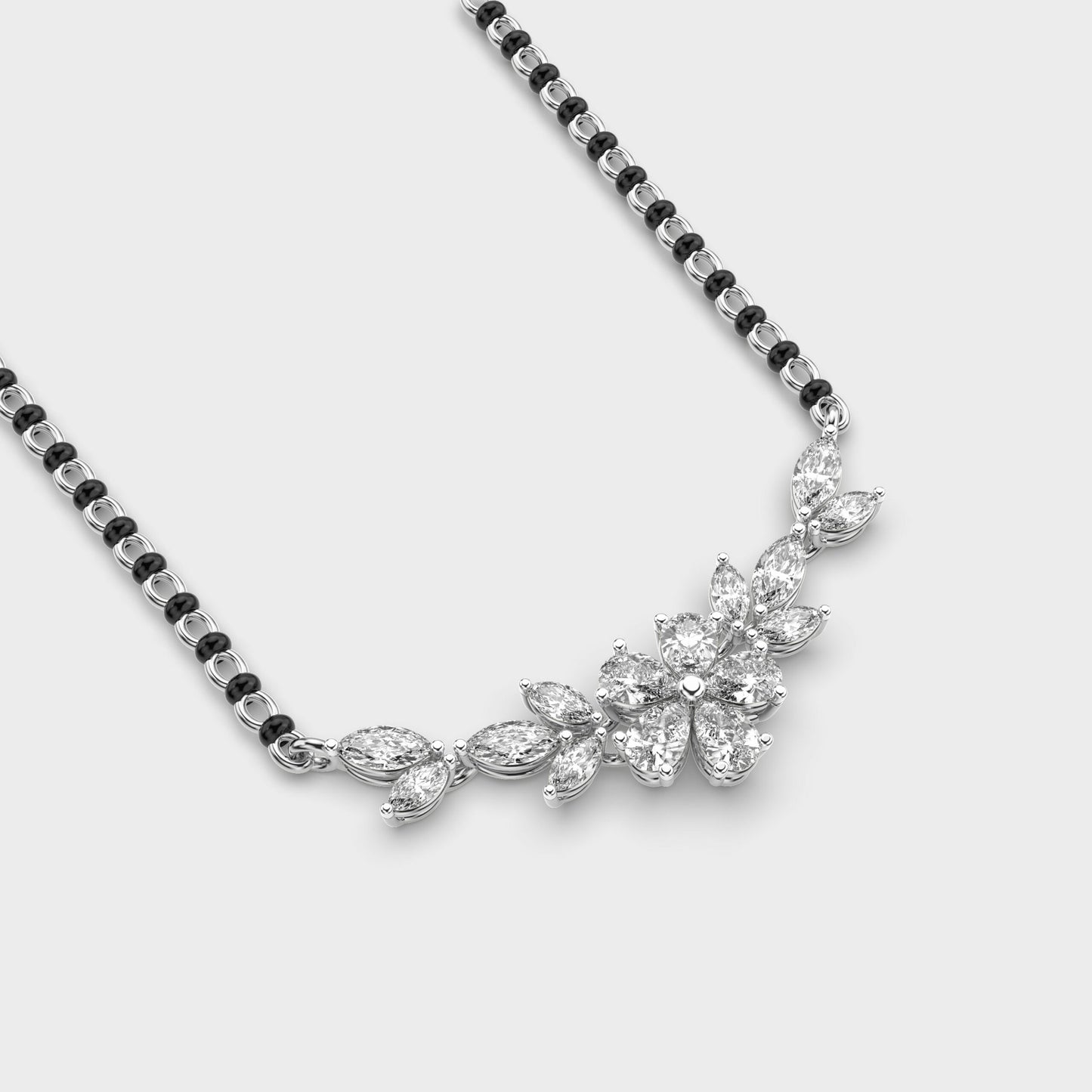 frosty glam diamond mangalsutra (with chain)