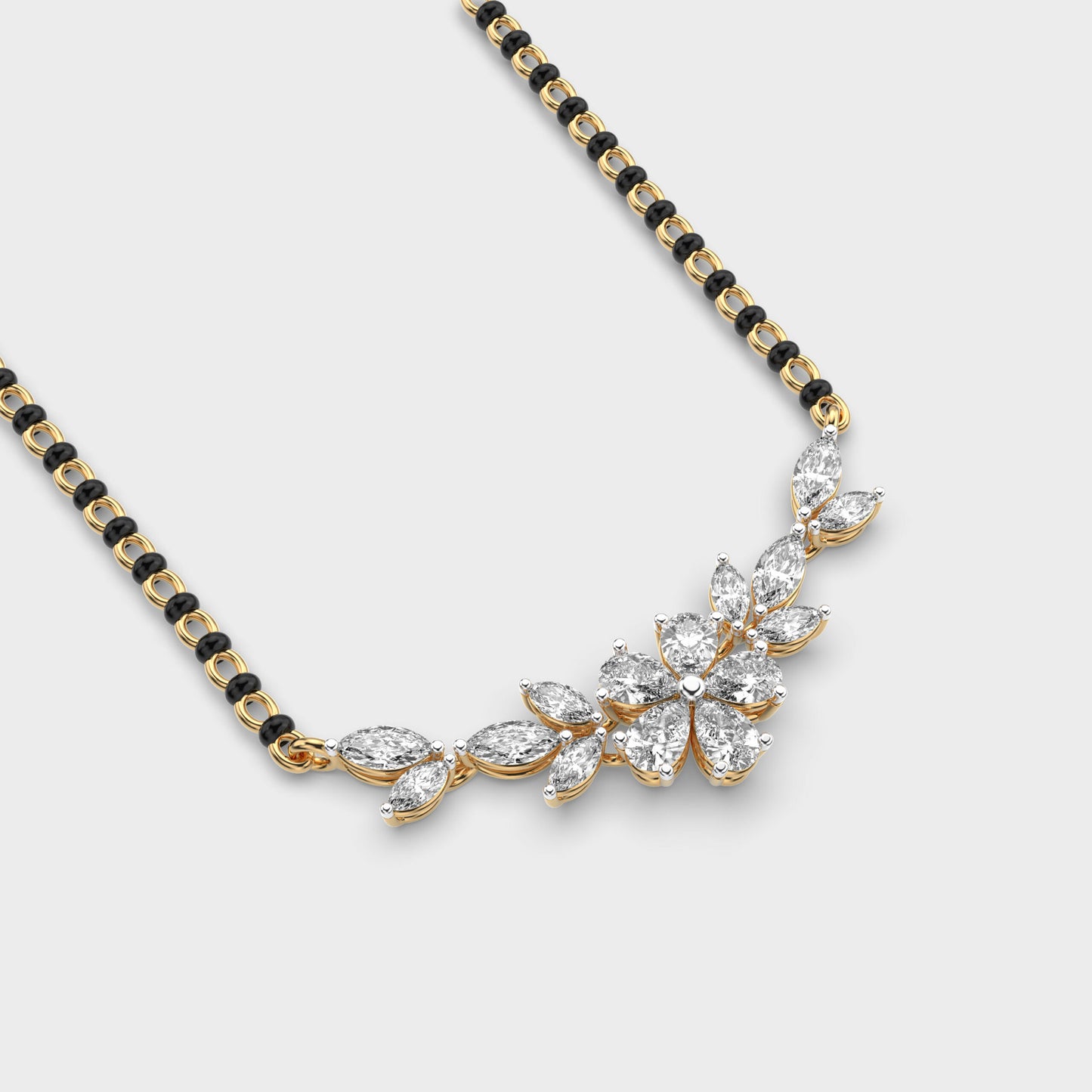 frosty glam diamond mangalsutra (with chain)