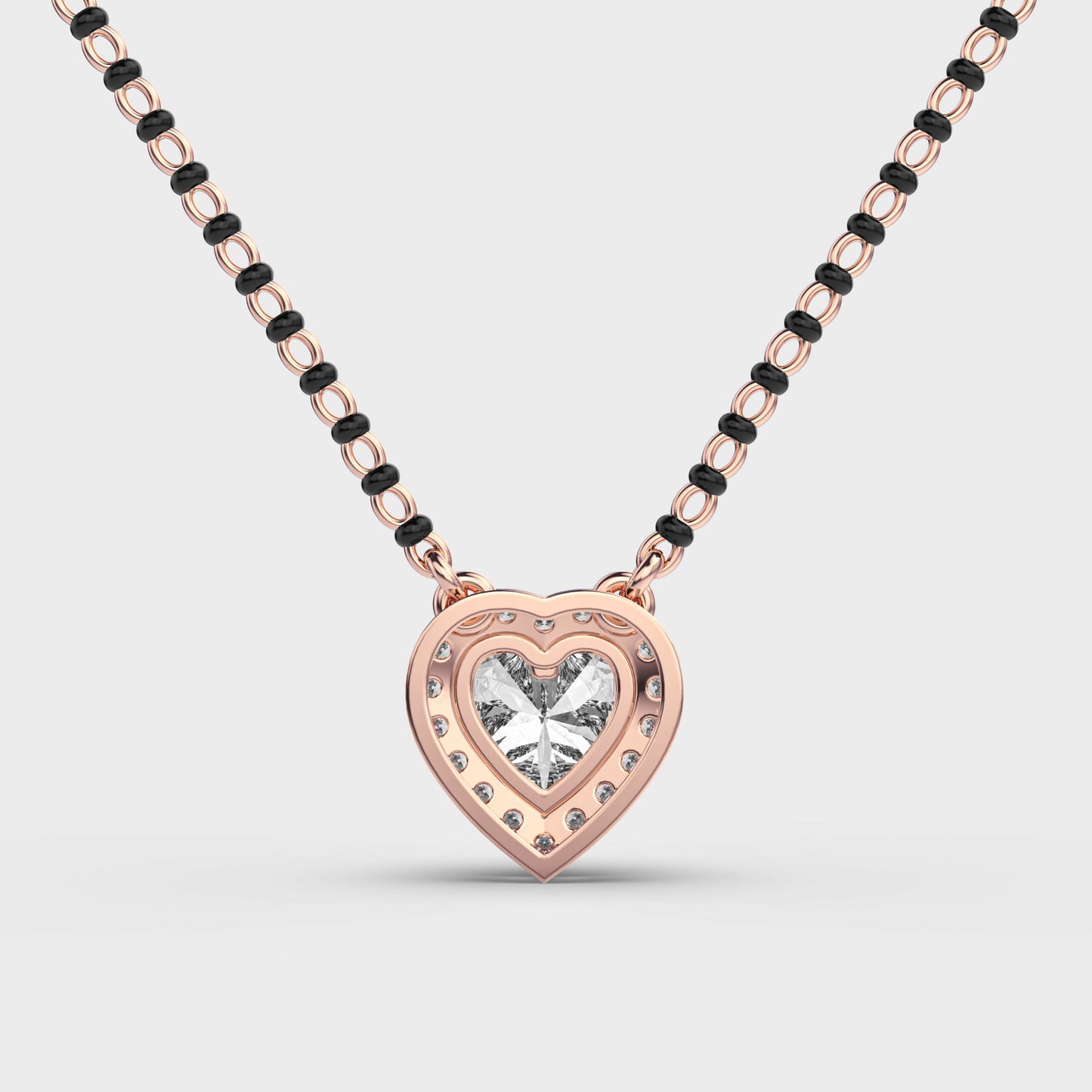 beloved heart diamond mangalsutra (with chain)