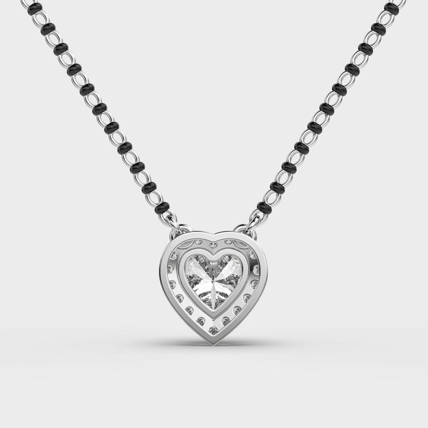 beloved heart diamond mangalsutra (with chain)