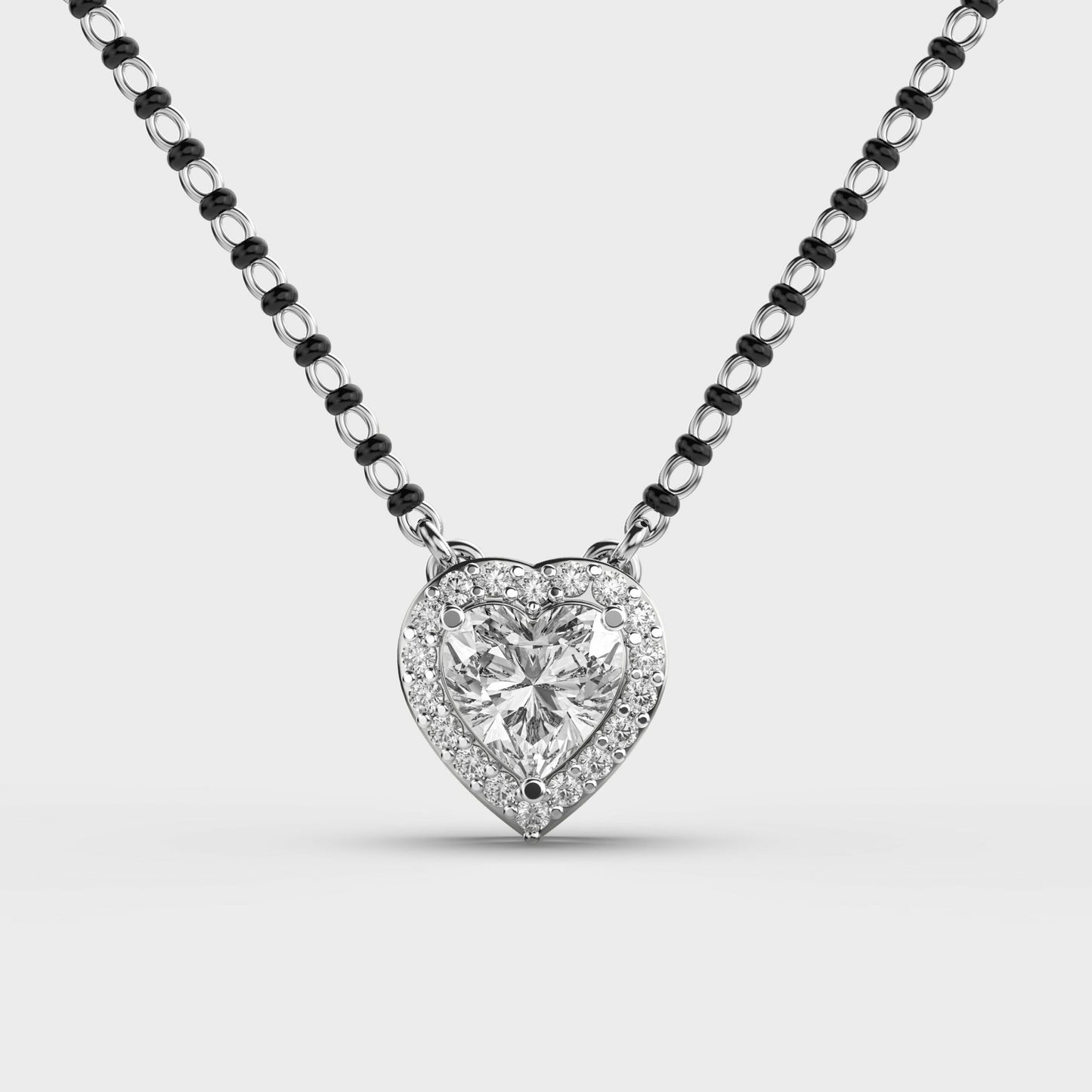 beloved heart diamond mangalsutra (with chain)