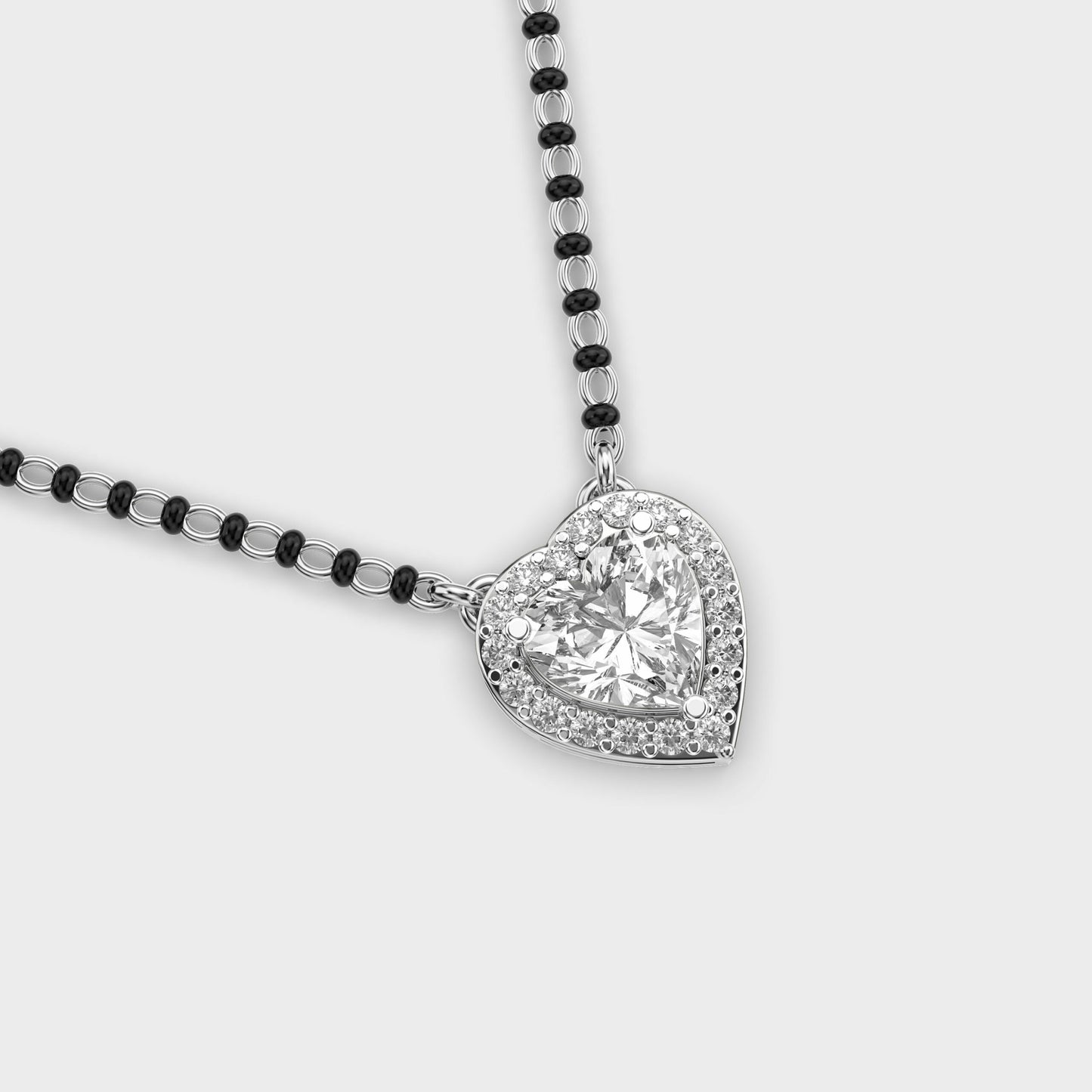 beloved heart diamond mangalsutra (with chain)