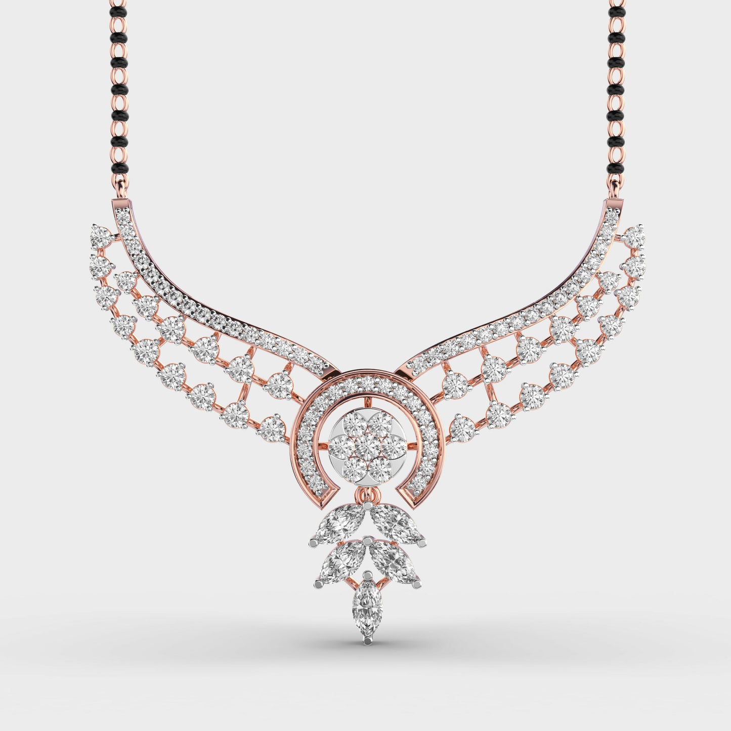 marital bliss diamond mangalsutra (with chain)