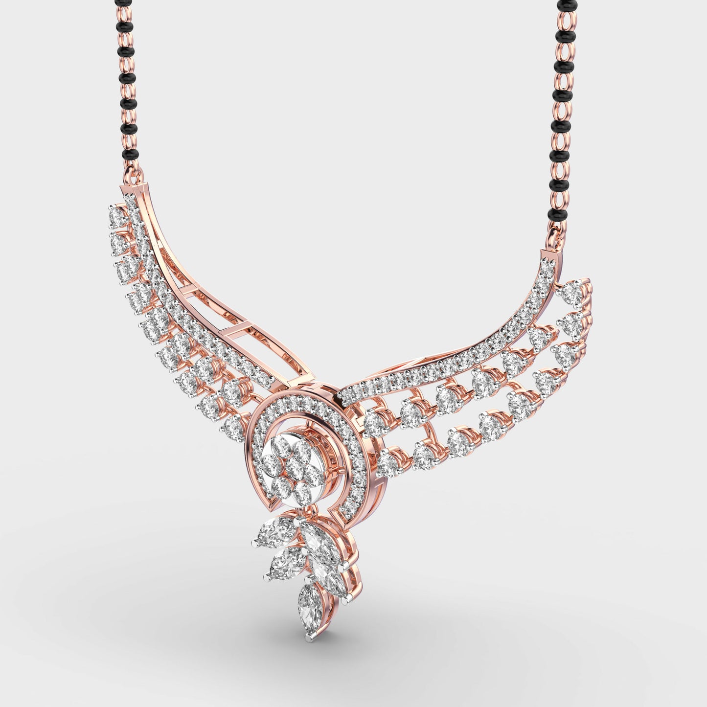 marital bliss diamond mangalsutra (with chain)