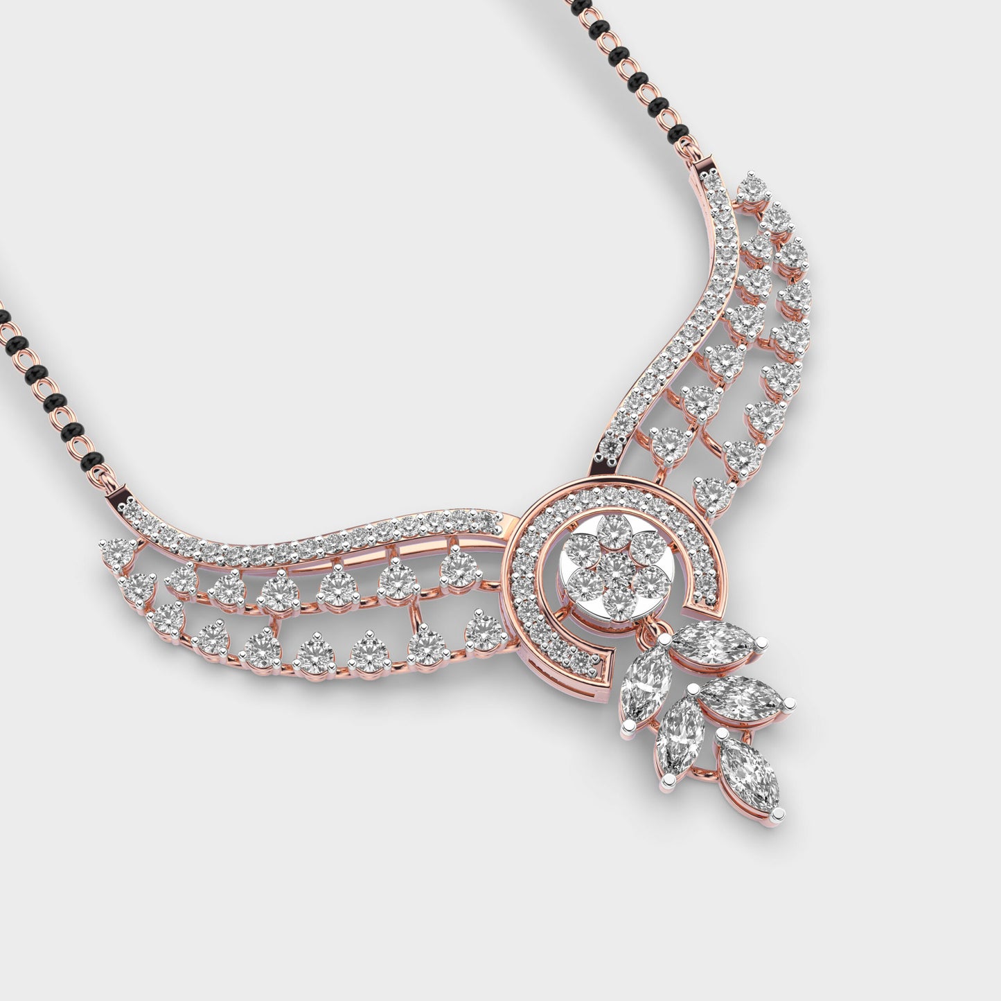 marital bliss diamond mangalsutra (with chain)