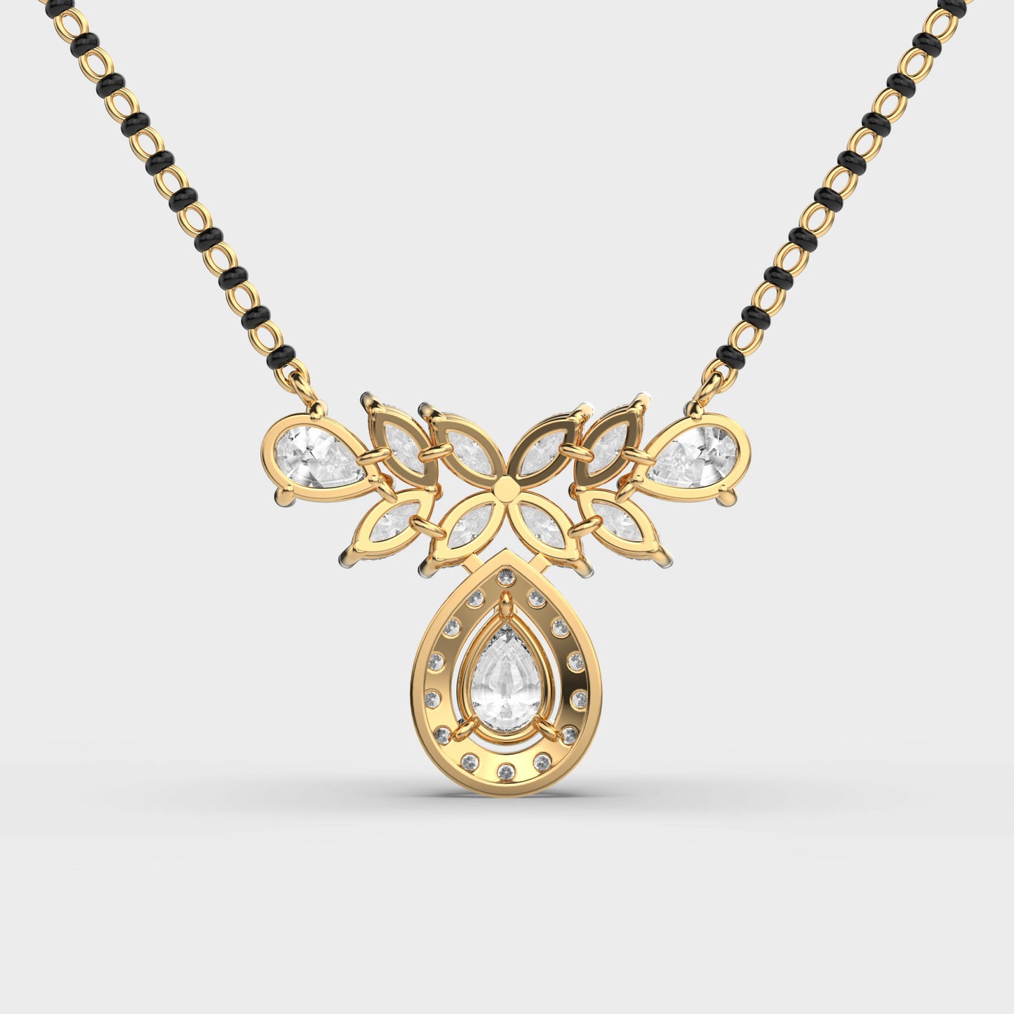 marital bliss diamond mangalsutra (with chain)