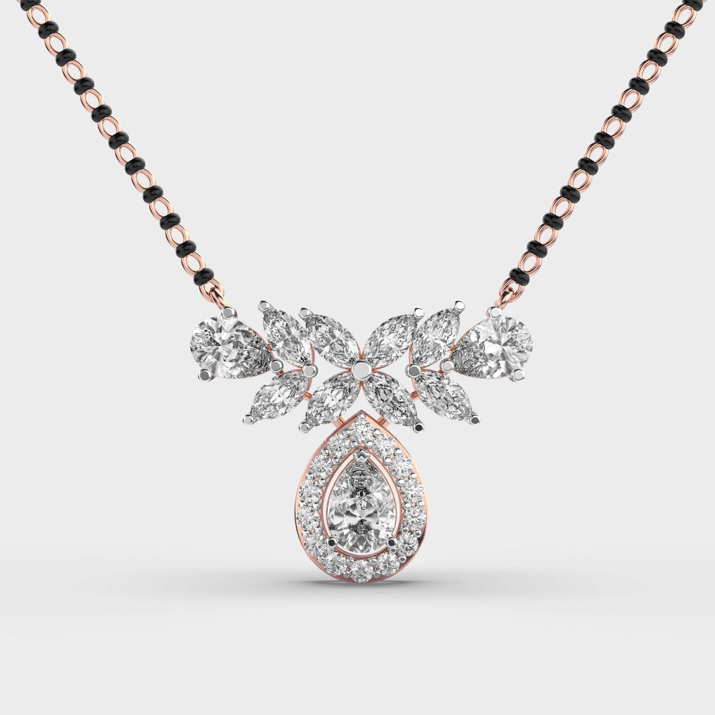 verdelle bloom diamond encrusted mangalsutra (with chain)