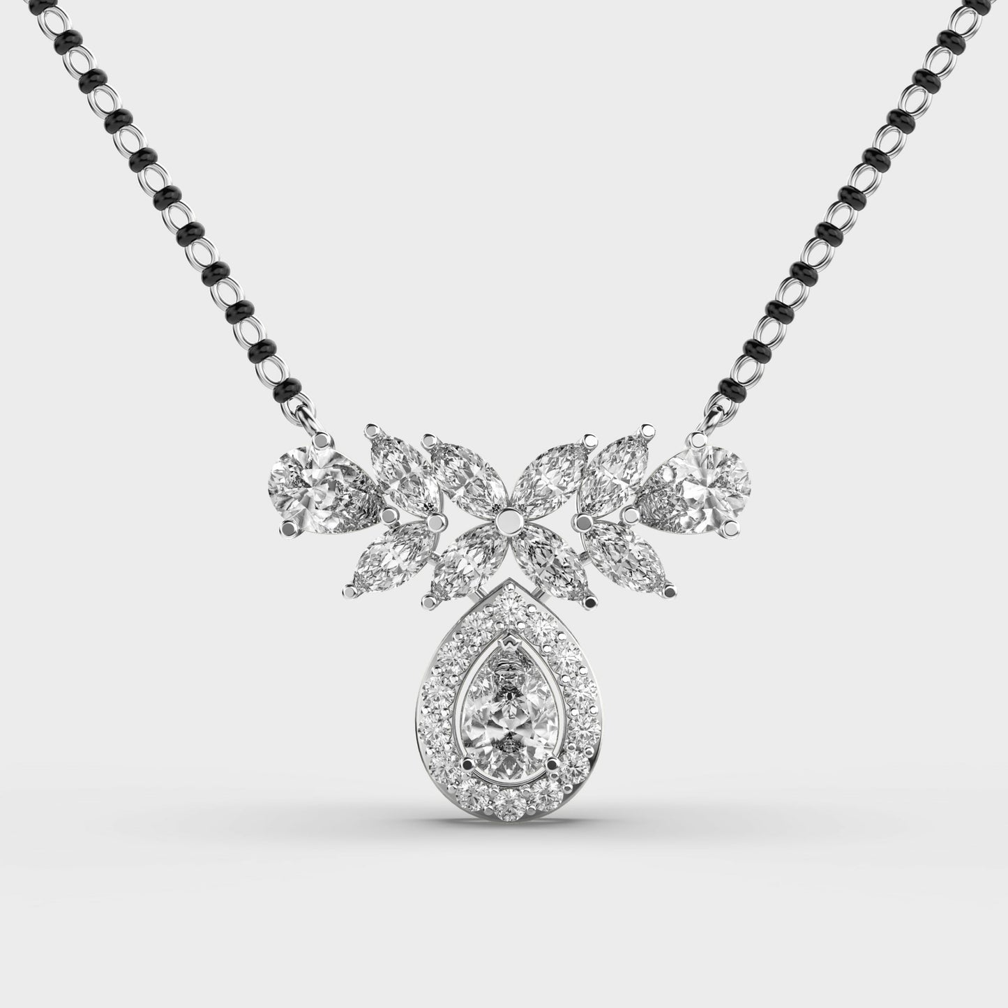 verdelle bloom diamond encrusted mangalsutra (with chain)