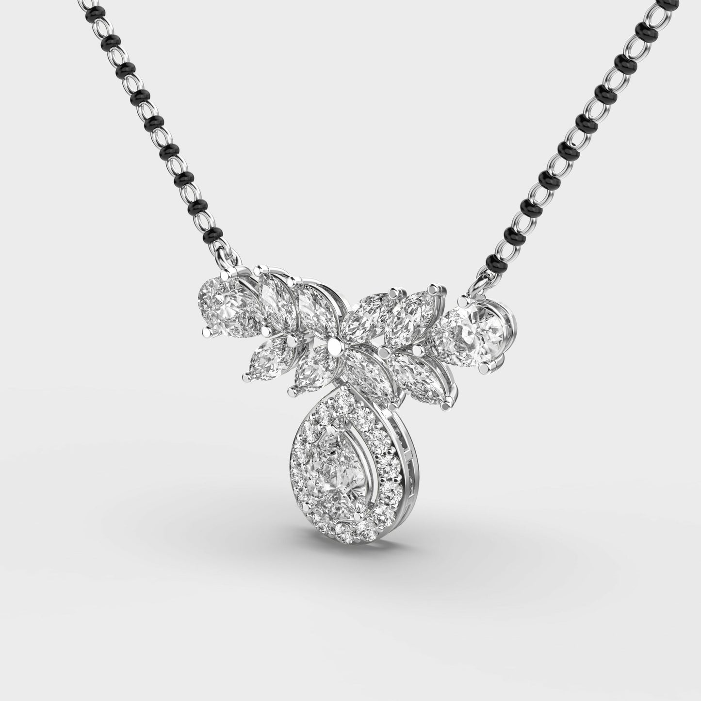 verdelle bloom diamond encrusted mangalsutra (with chain)