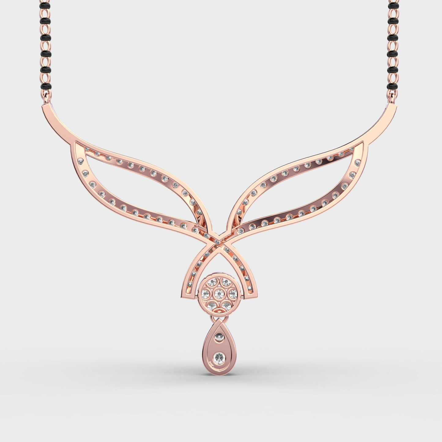 modern bride diamond mangalsutra (with chain)