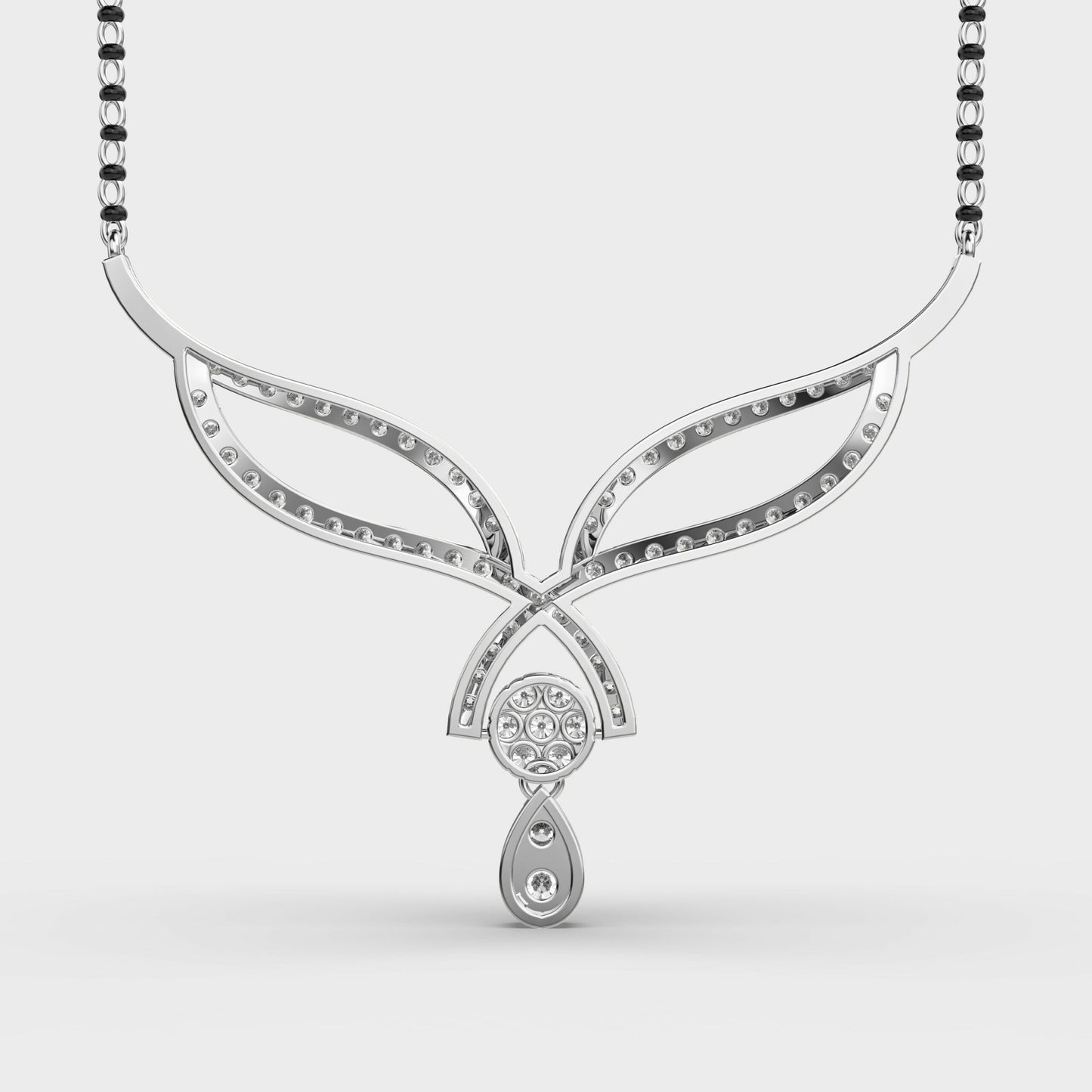 modern bride diamond mangalsutra (with chain)