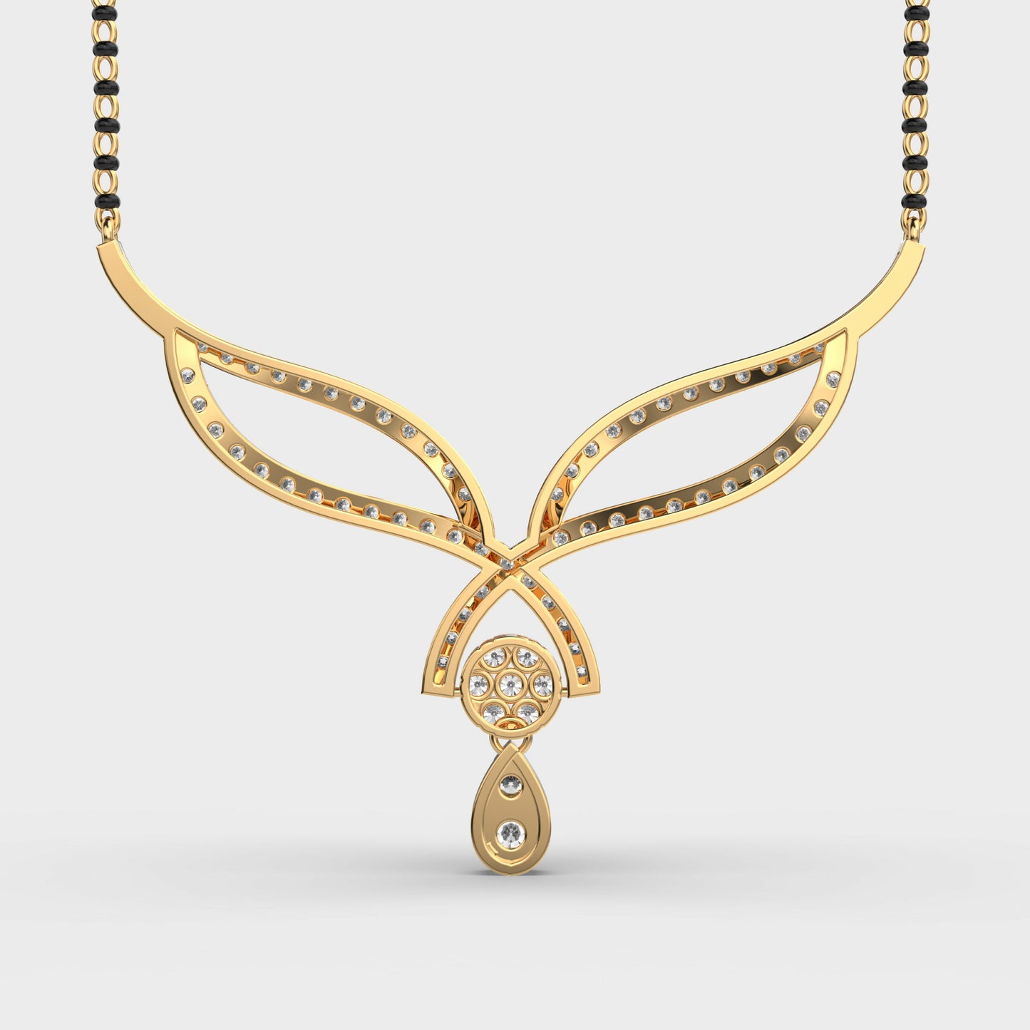 modern bride diamond mangalsutra (with chain)