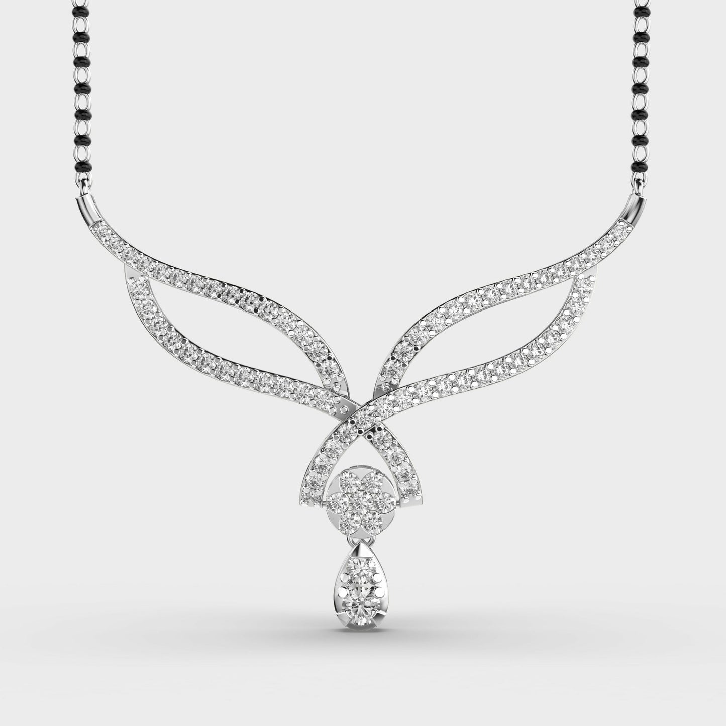modern bride diamond mangalsutra (with chain)