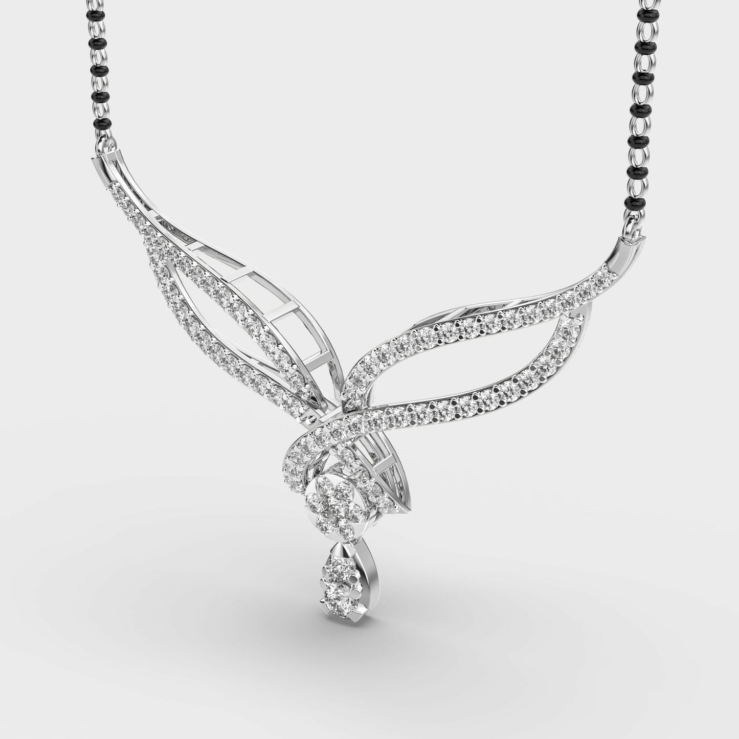 modern bride diamond mangalsutra (with chain)