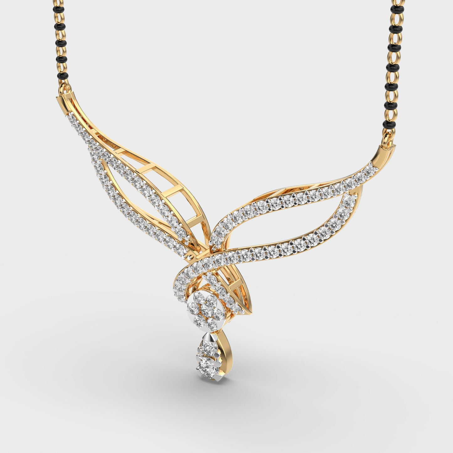 modern bride diamond mangalsutra (with chain)