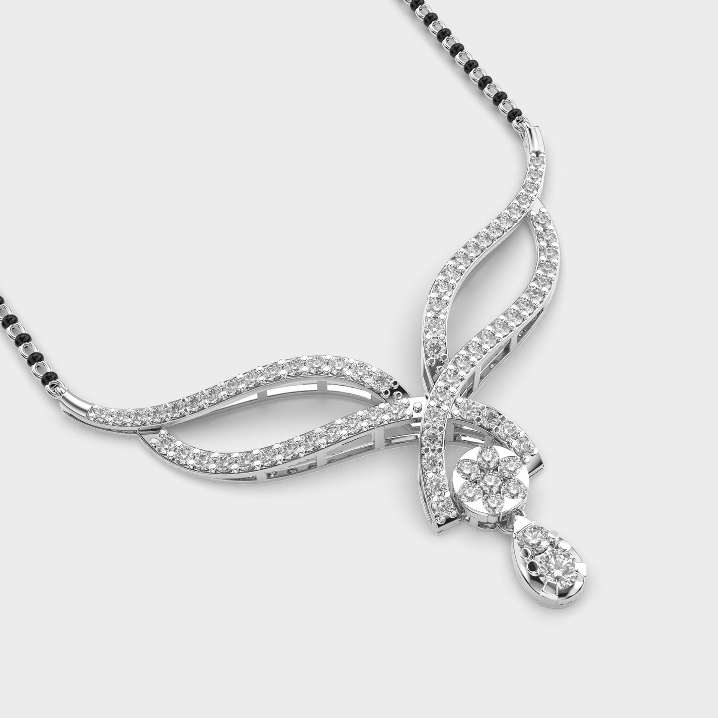 modern bride diamond mangalsutra (with chain)