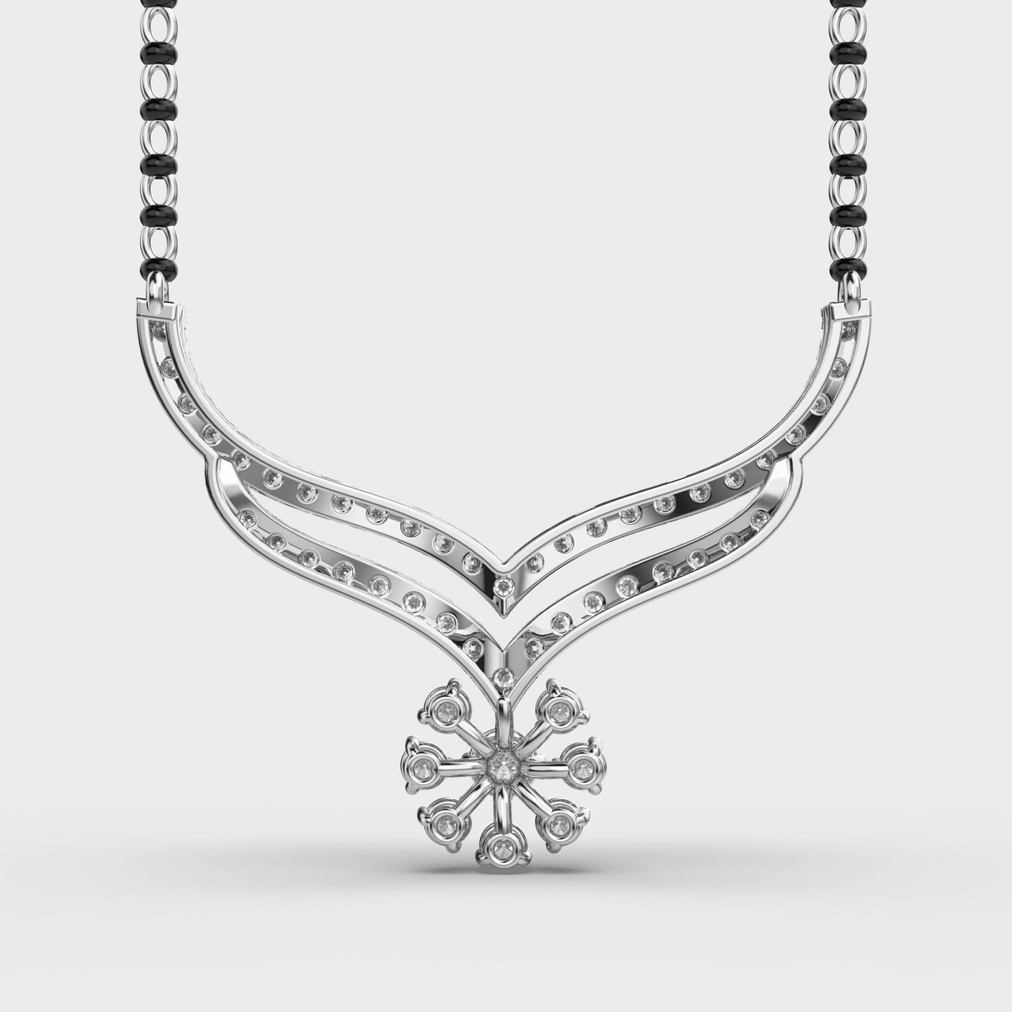 traditional sparkle mangalsutra pendant