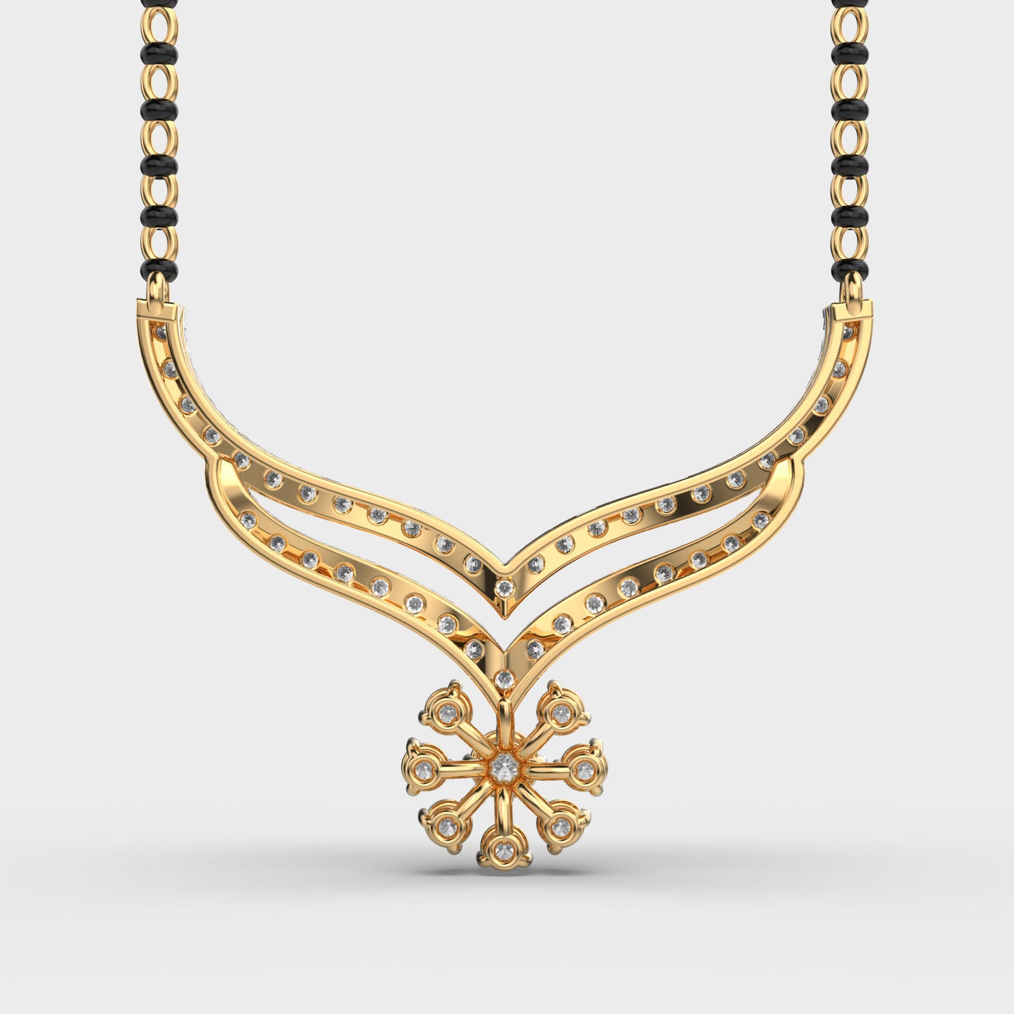 traditional sparkle mangalsutra pendant