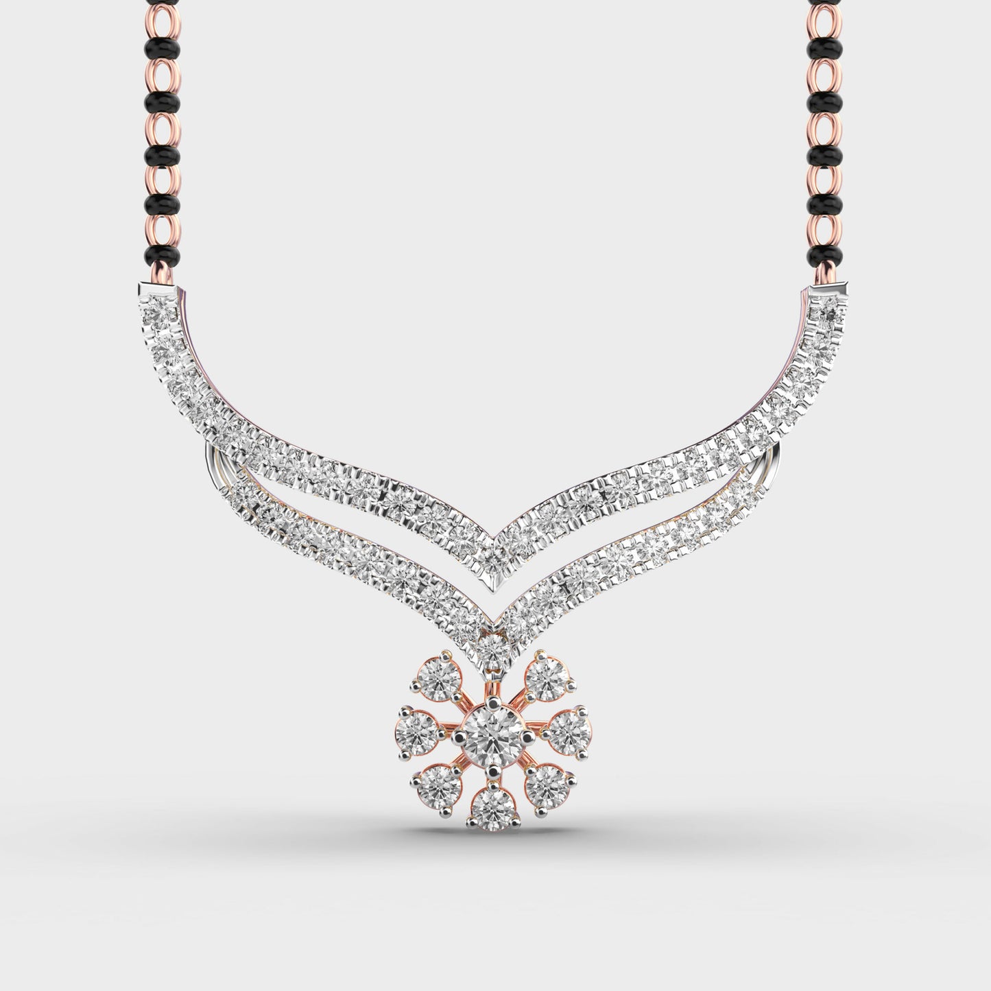 traditional sparkle mangalsutra pendant