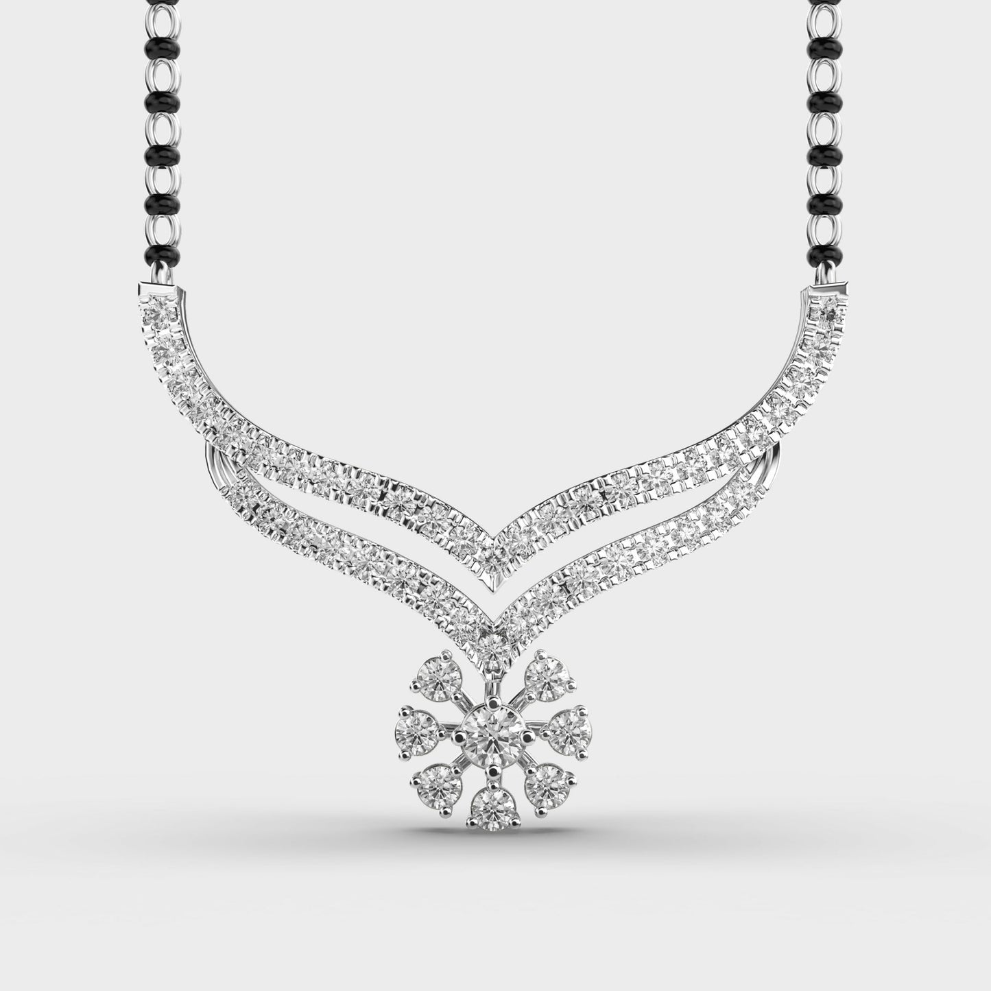 traditional sparkle mangalsutra pendant