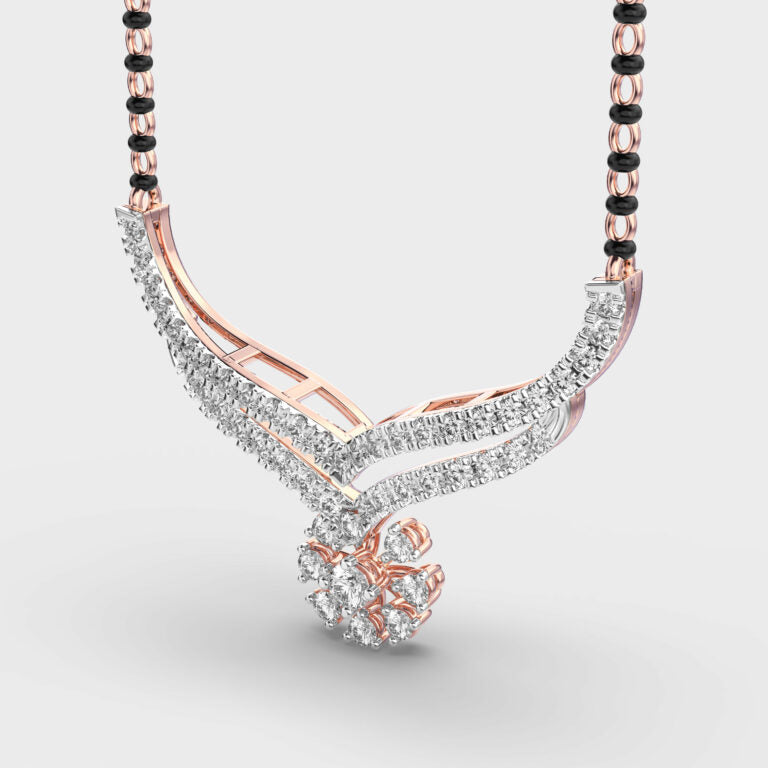 traditional sparkle mangalsutra pendant