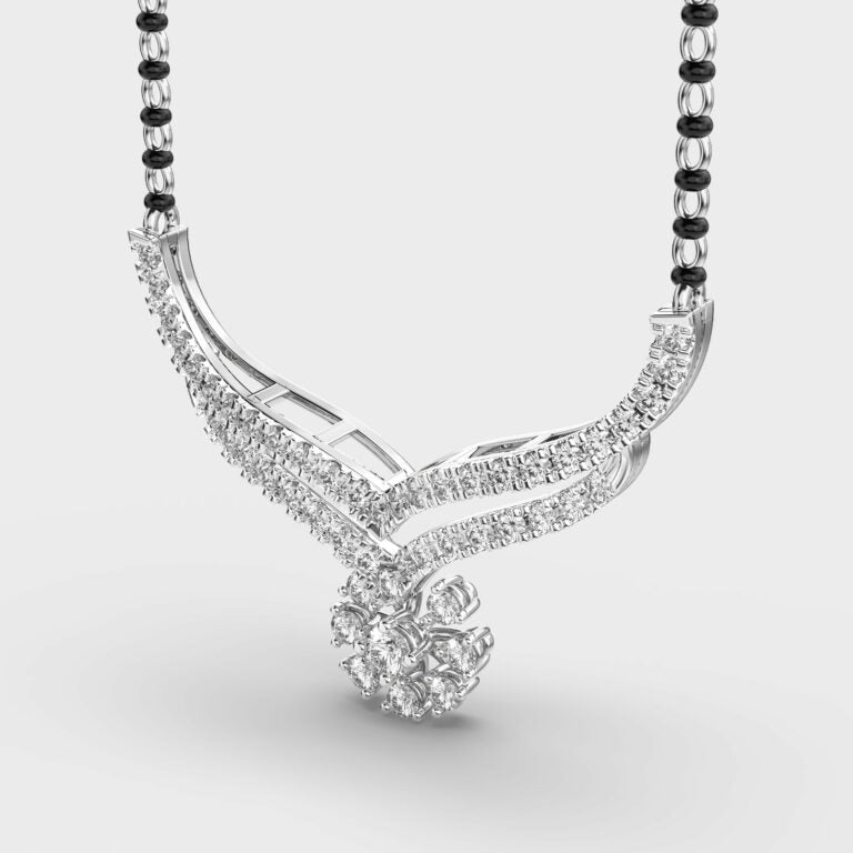 traditional sparkle mangalsutra pendant