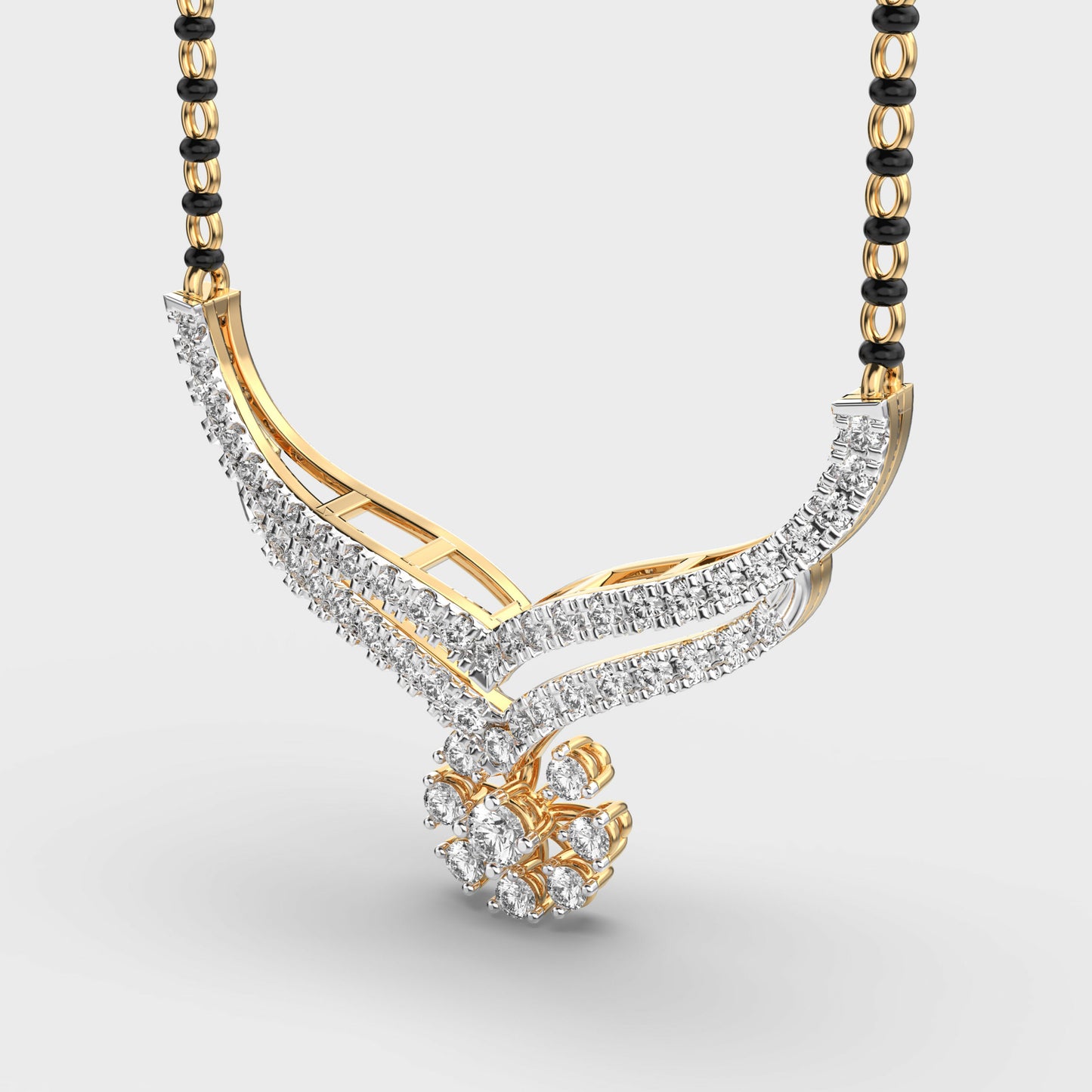 traditional sparkle mangalsutra pendant